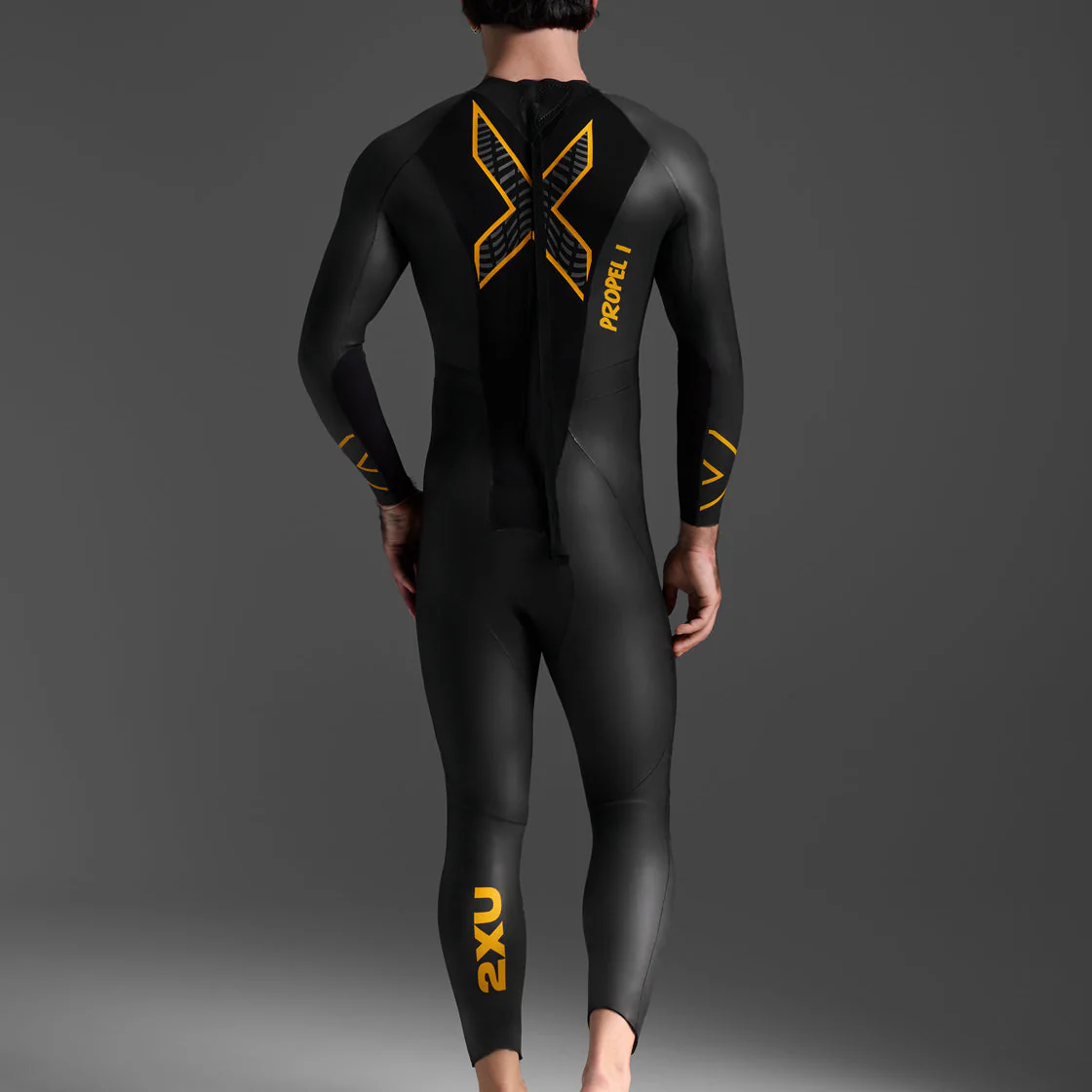 2XU Propel P:1 Wetsuits Mens - Black/Ambition - Image 2