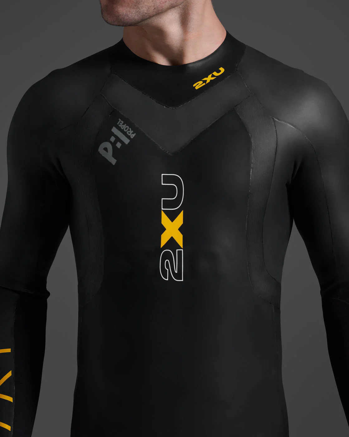 2XU Propel P:1 Wetsuits Mens - Black/Ambition - Image 6