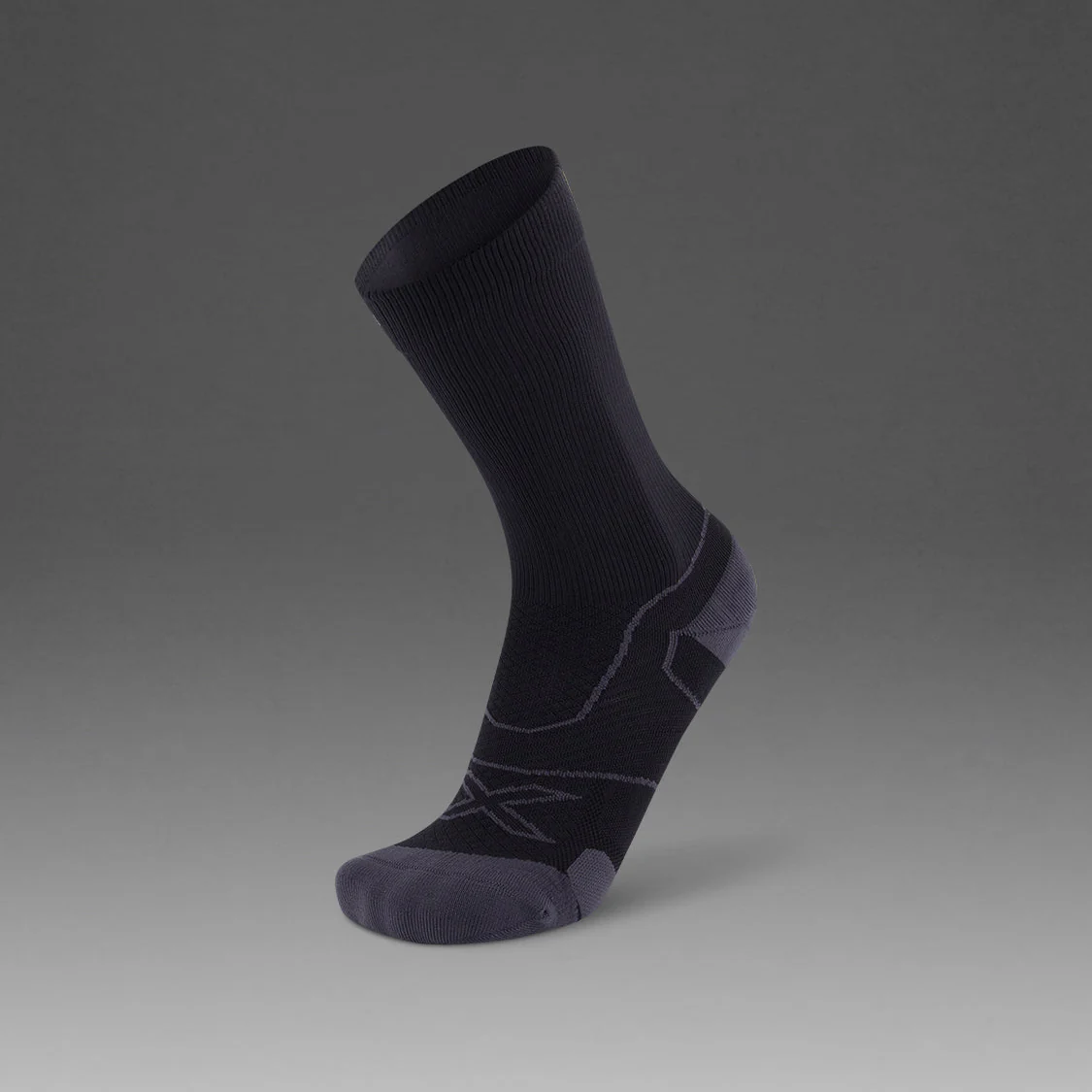 2XU Vectr Cushion Crew Black/Titanium Sock