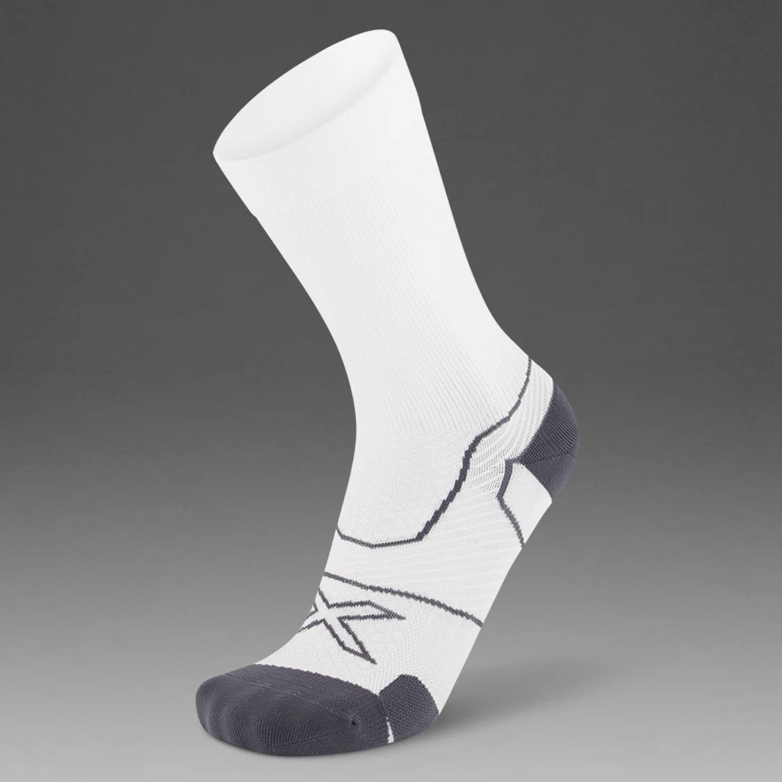 2XU Vectr Cushion Crew White/Grey Sock