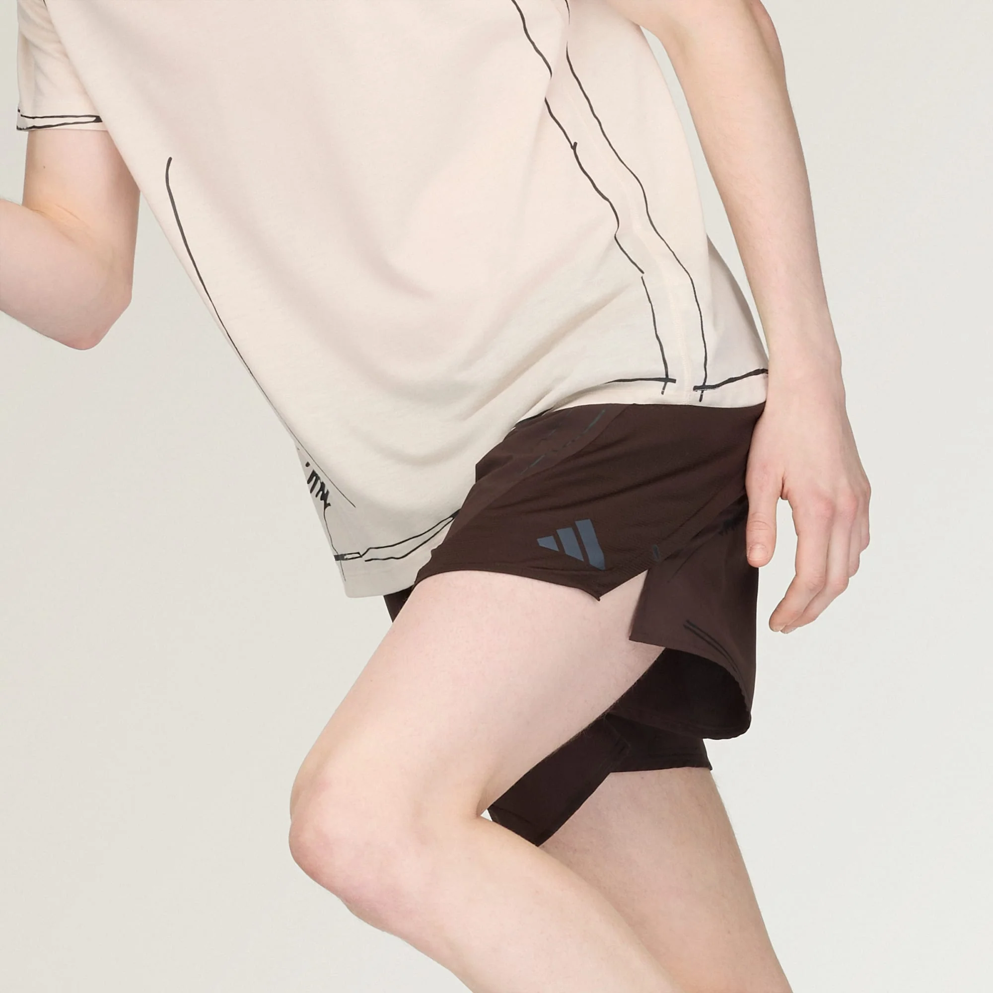Adidas Adi365 SFTM Running Shorts Mens Aurora Coffee - Image 3