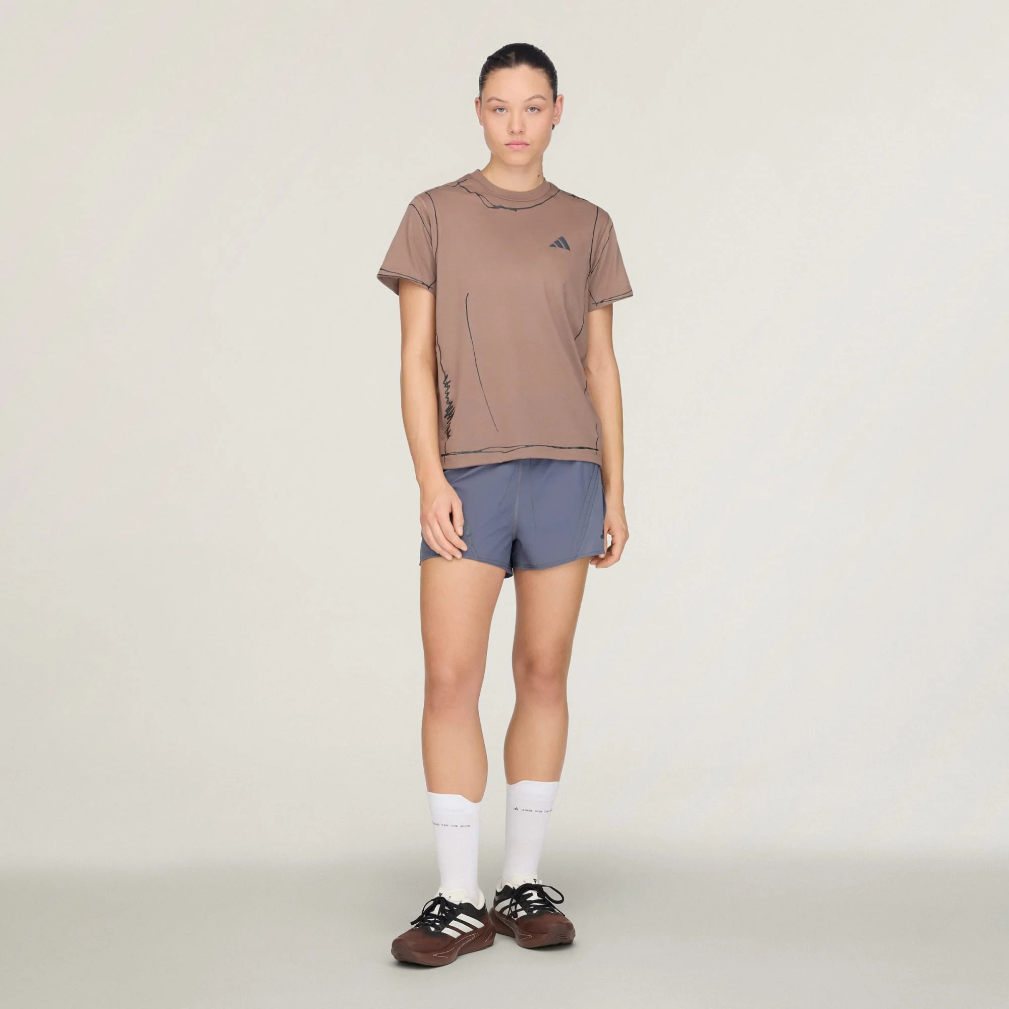 Adidas Adi365 SFTM Running UniteFit T-Shirt Trace Brown - Image 3