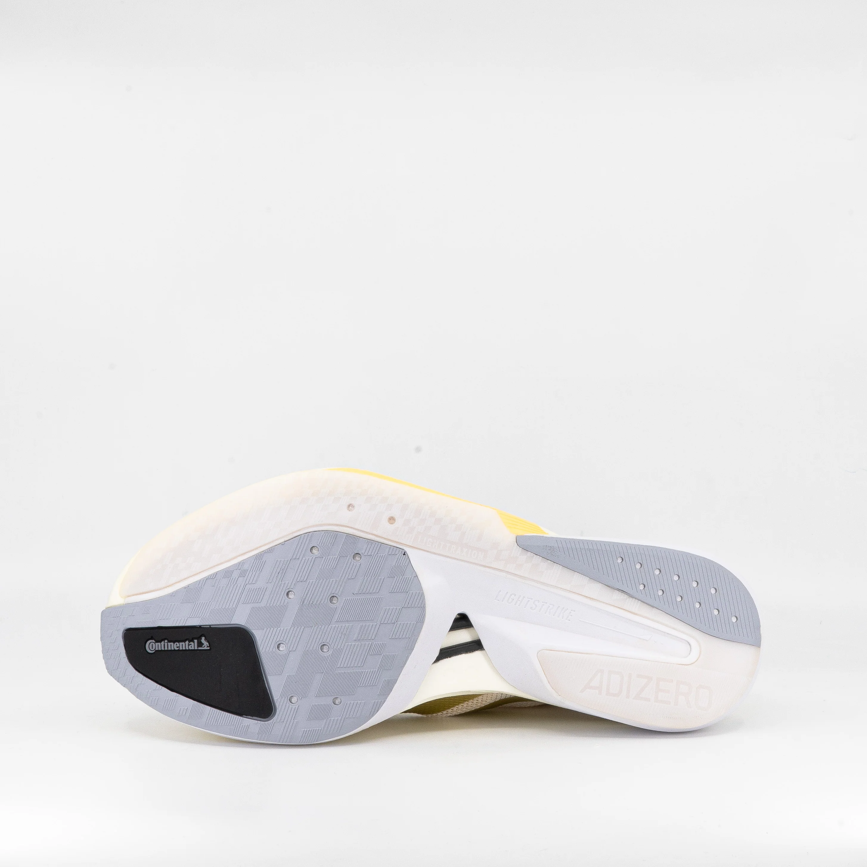 Adidas Adizero Boston 13 (D Standard) Mens Chalk White/Gold Metallic/ Halo Silver - Image 4