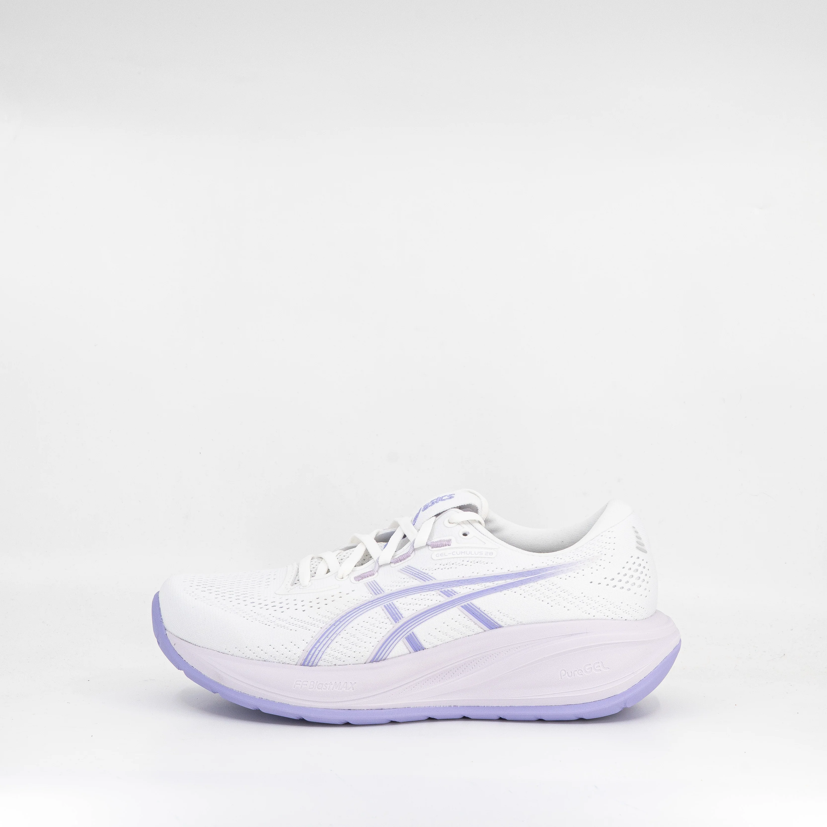 Asics Gel-Cumulus 28 (D Wide) Womens White/Bluebell - Image 2