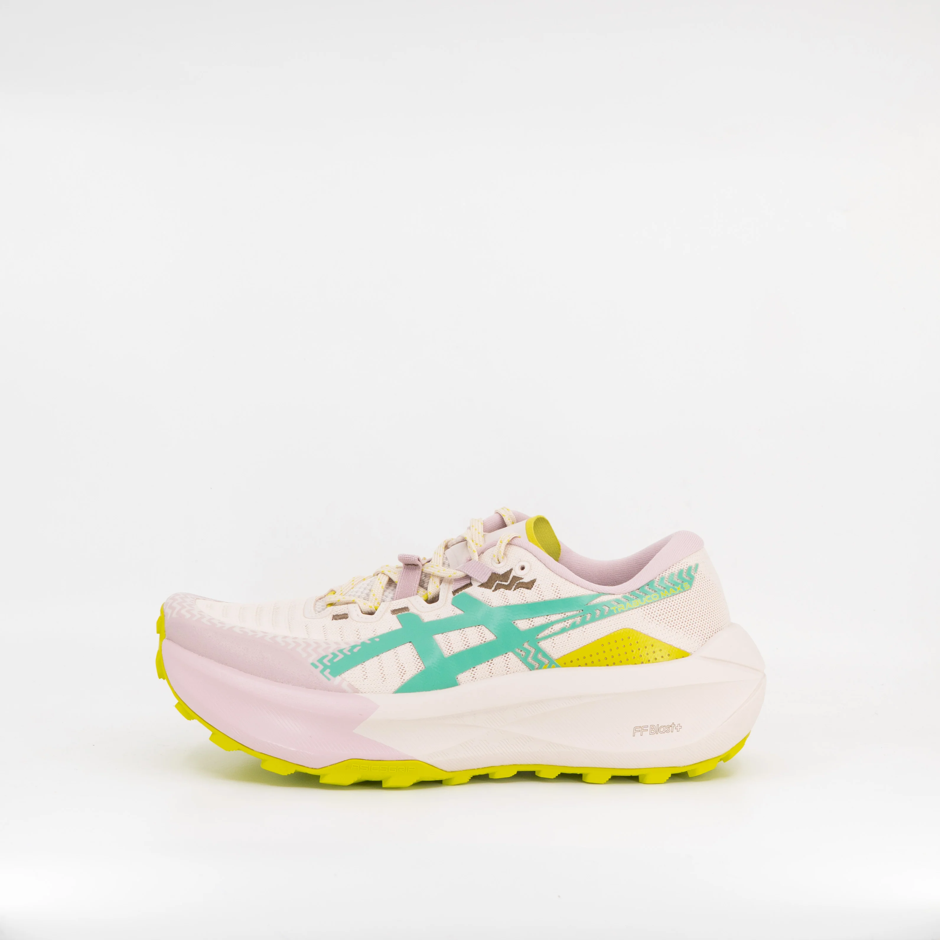 Asics Trabuco Max 5 (B Standard) Womens Mineral Beige/Aurora Green - Image 2
