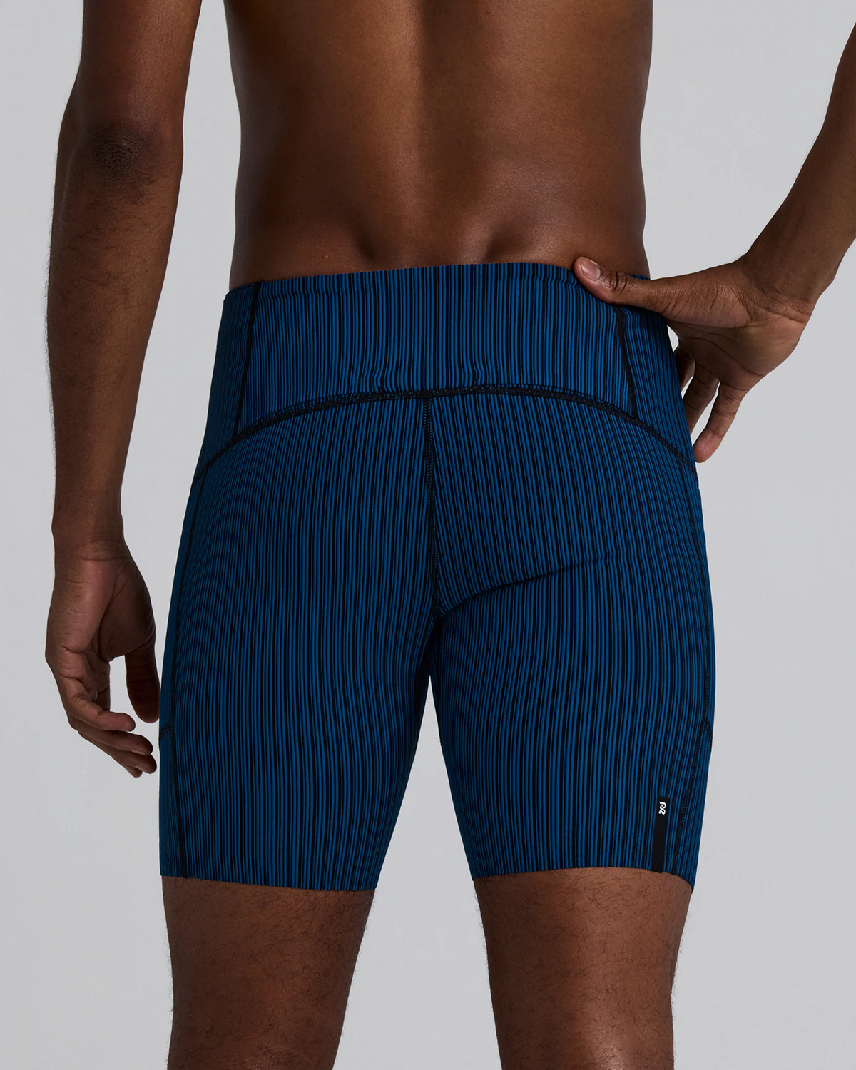 Bandit Striped Cadence™ 7 Pocket Lined Quarter Tights (Mens) Ink Blue / Black - Image 4