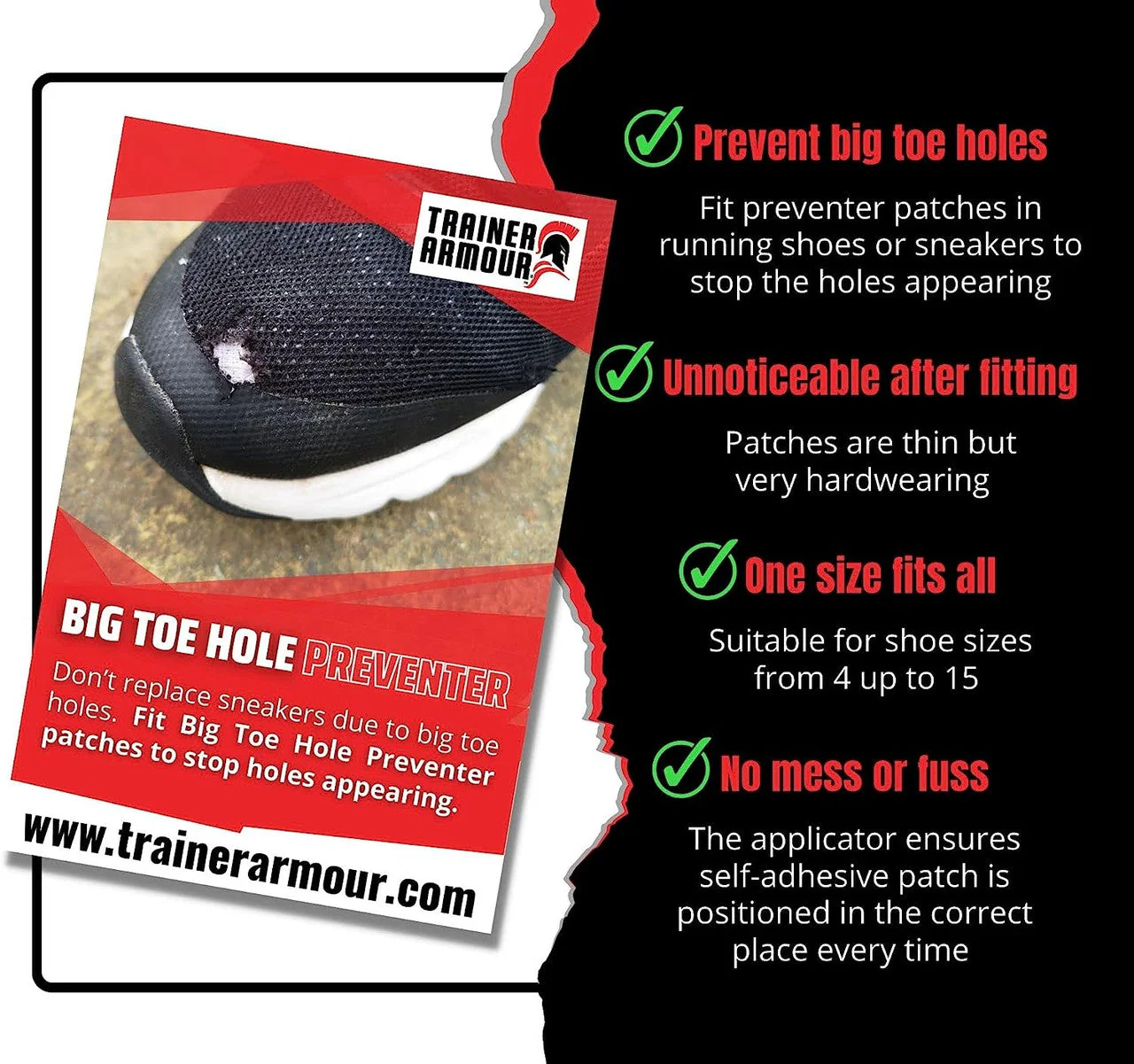 Trainer Armour Big Toe Hole Preventer Pack - Image 2