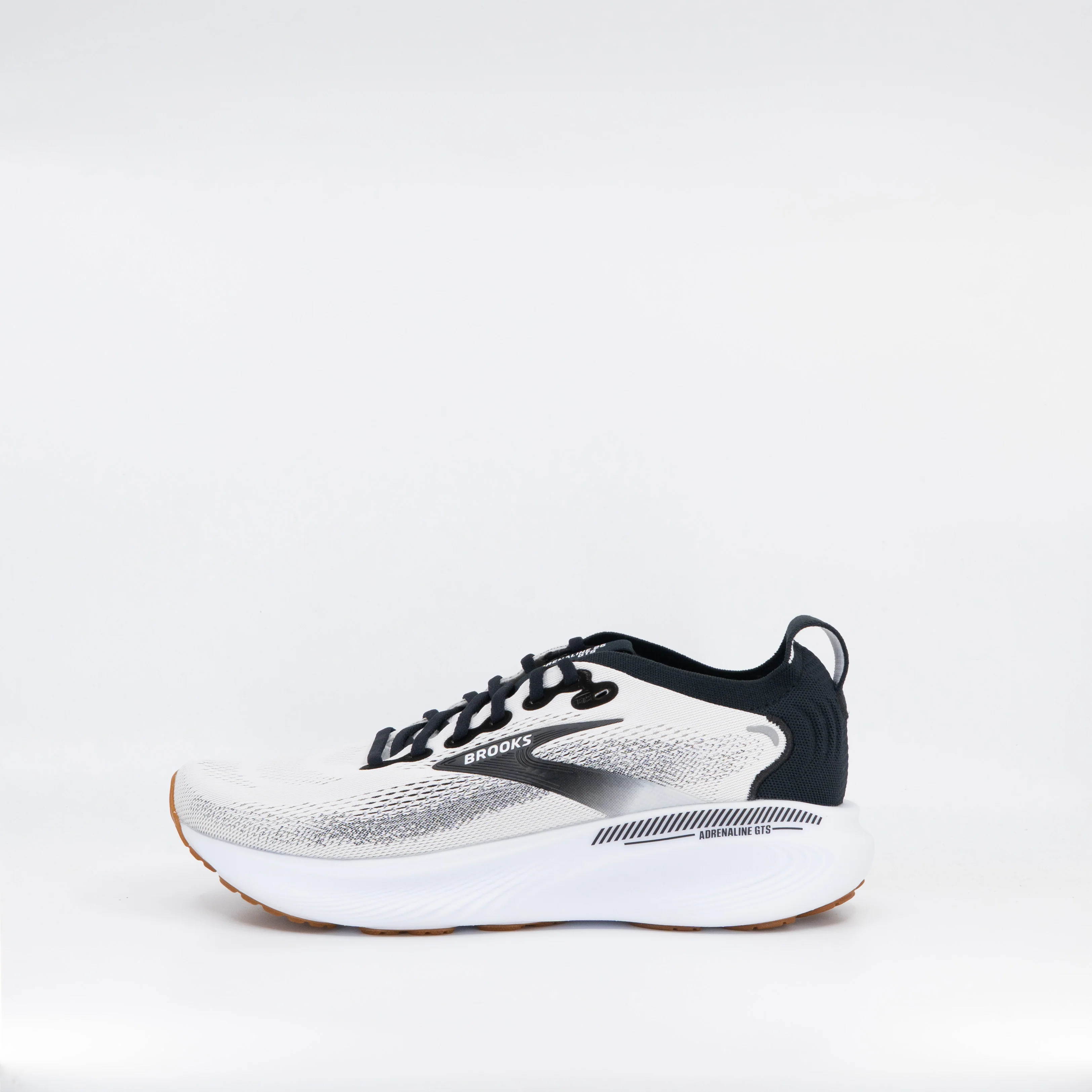 Brooks Adrenaline GTS 25 (D Standard) Mens White/Black/White - Image 2