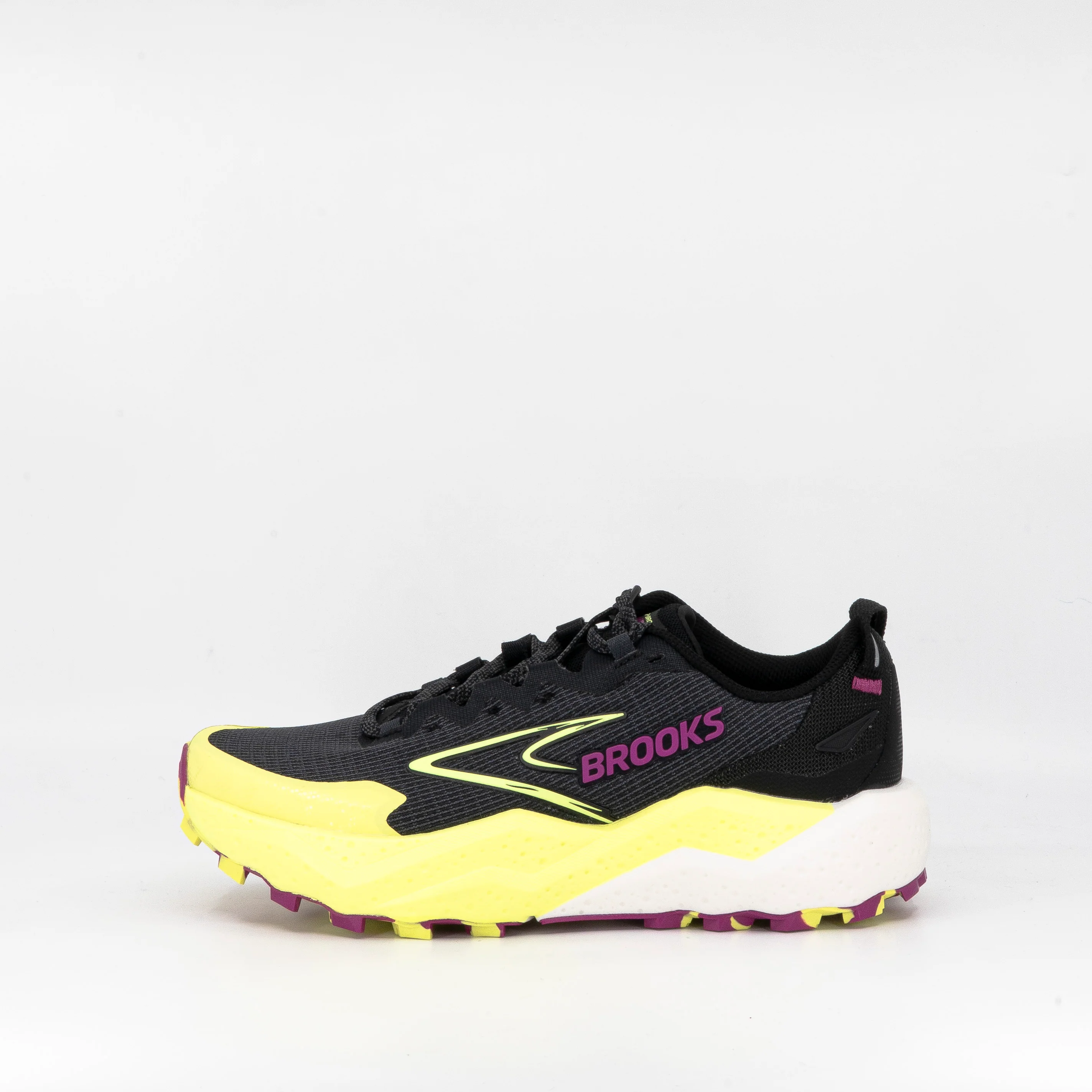 Brooks Caldera 8 (B Standard) Womens Grey/Black/Lime - Image 2