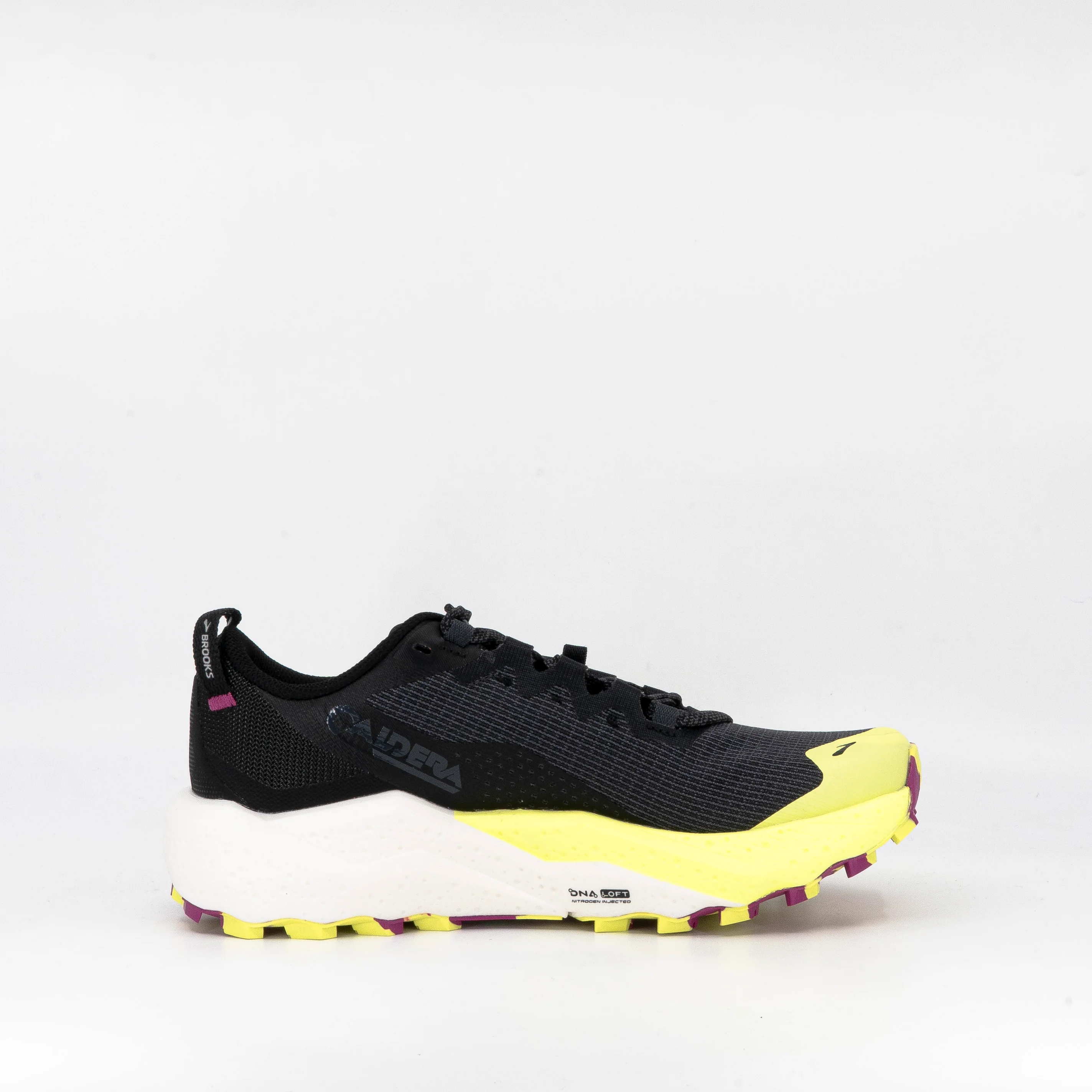 Brooks Caldera 8 (B Standard) Womens Grey/Black/Lime - Image 3