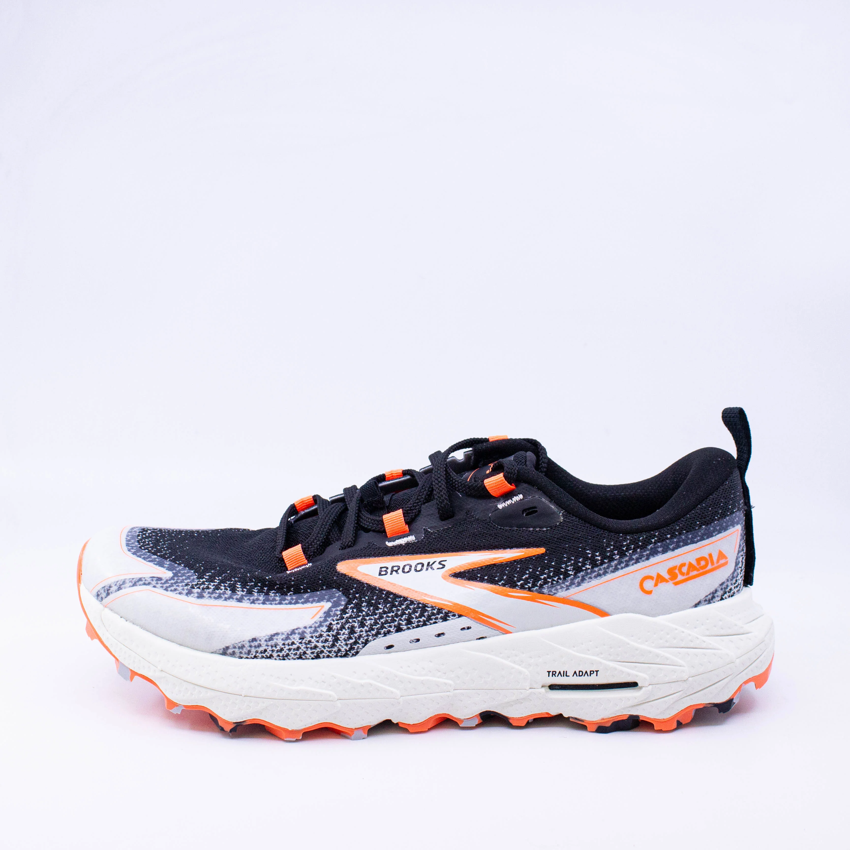 Brooks Cascadia 18 (B Standard) Womens Black/Blue Wash/Flame - Image 2