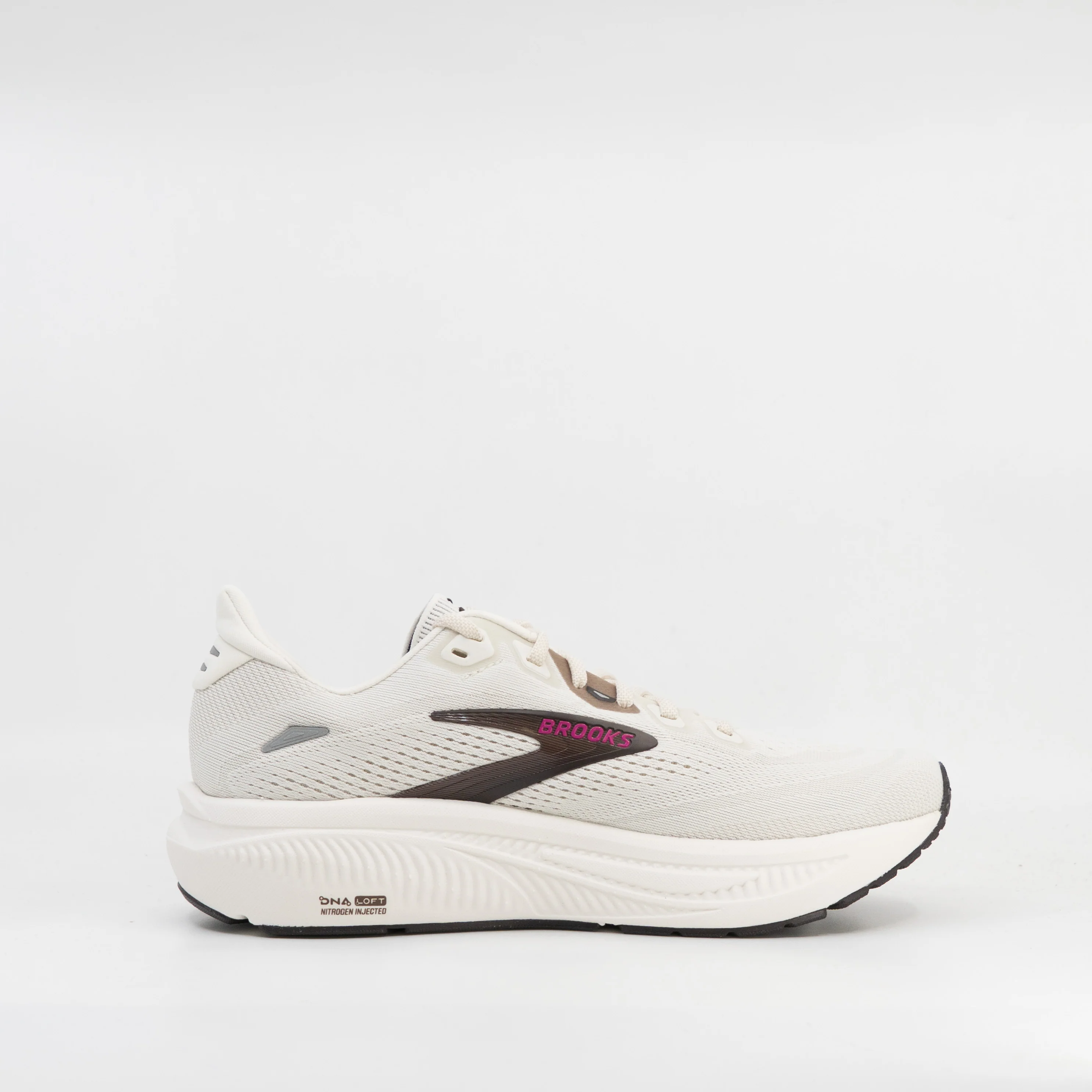 Brooks Ghost 18 (B Standard) Womens Coconut/Coffee/Fuchsia - Image 3