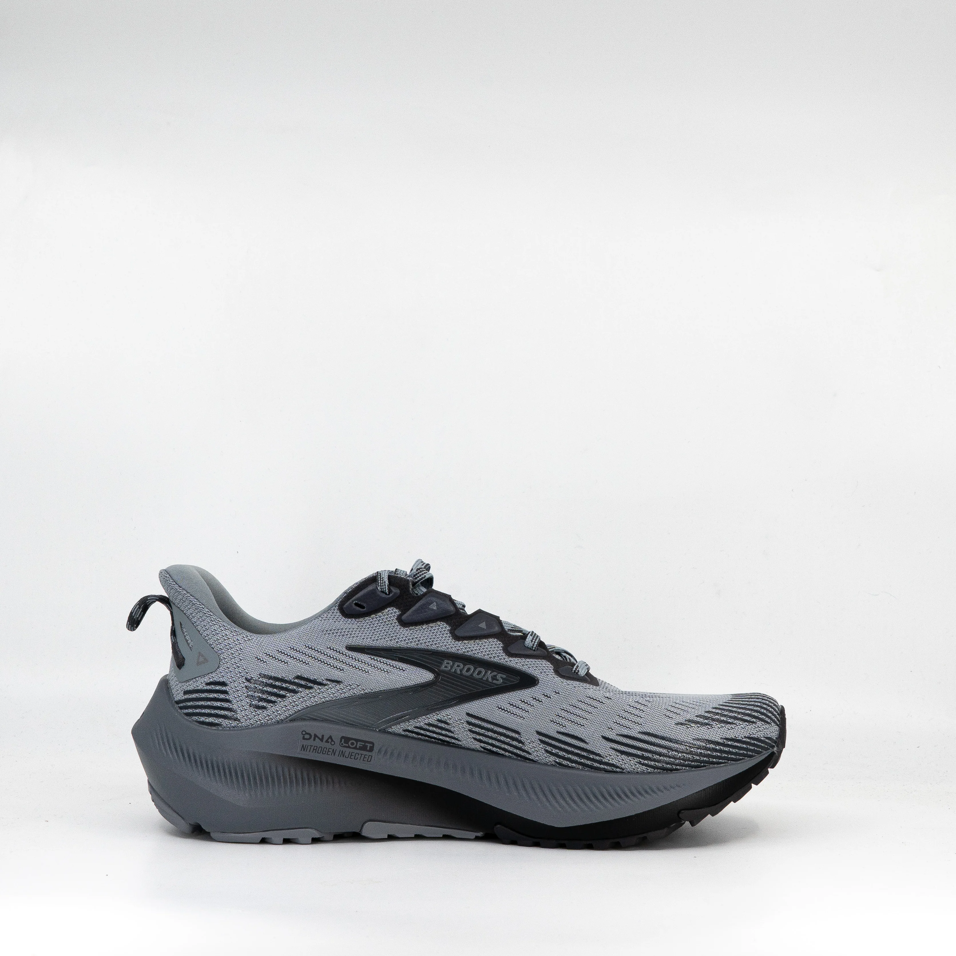 Brooks Ghost Trail (2E Wide) Mens Grey/Grey/Blackened Pearl - Image 3