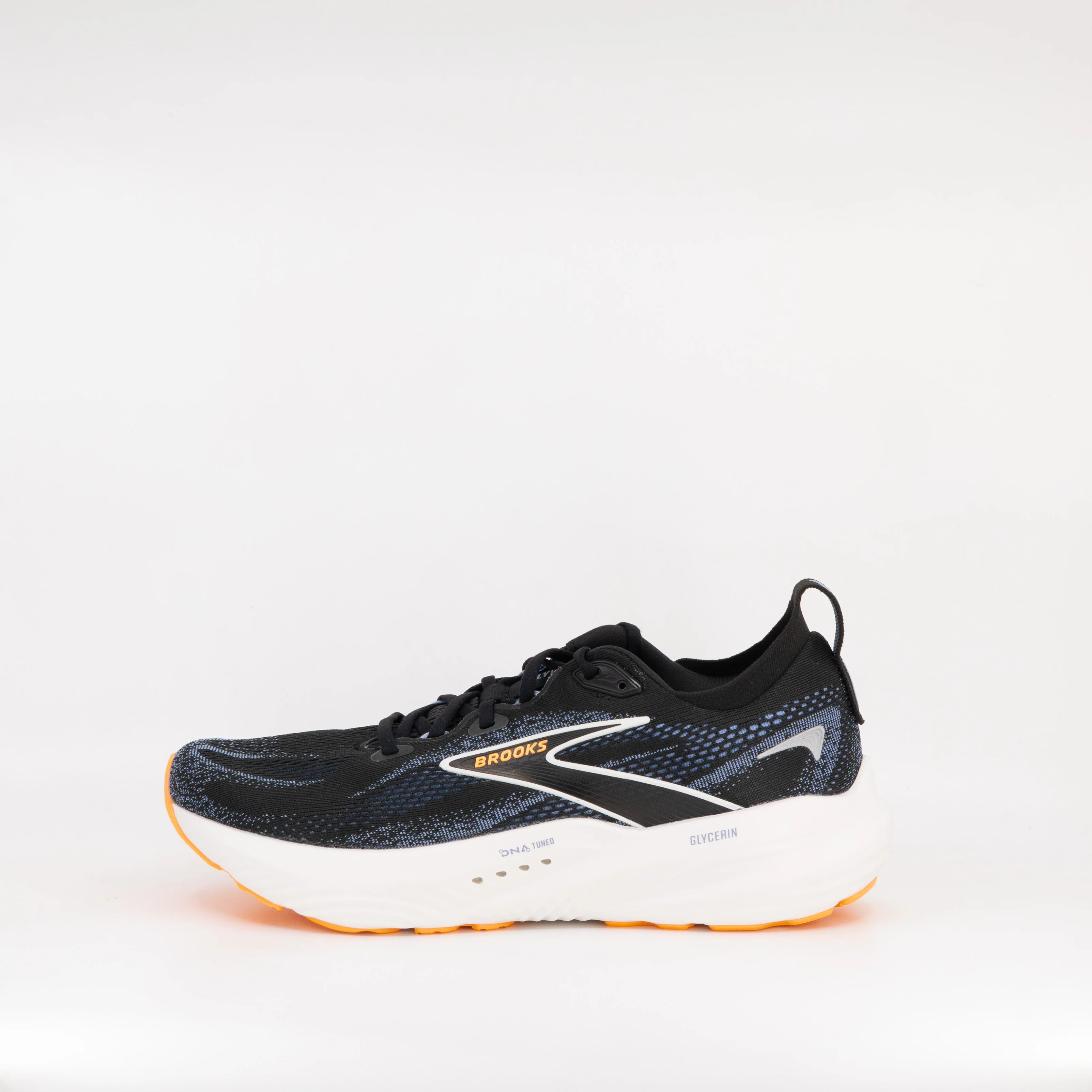 Brooks Glycerin 22 (D Standard) Mens Black/Country Blue/Orange Pop - Image 2