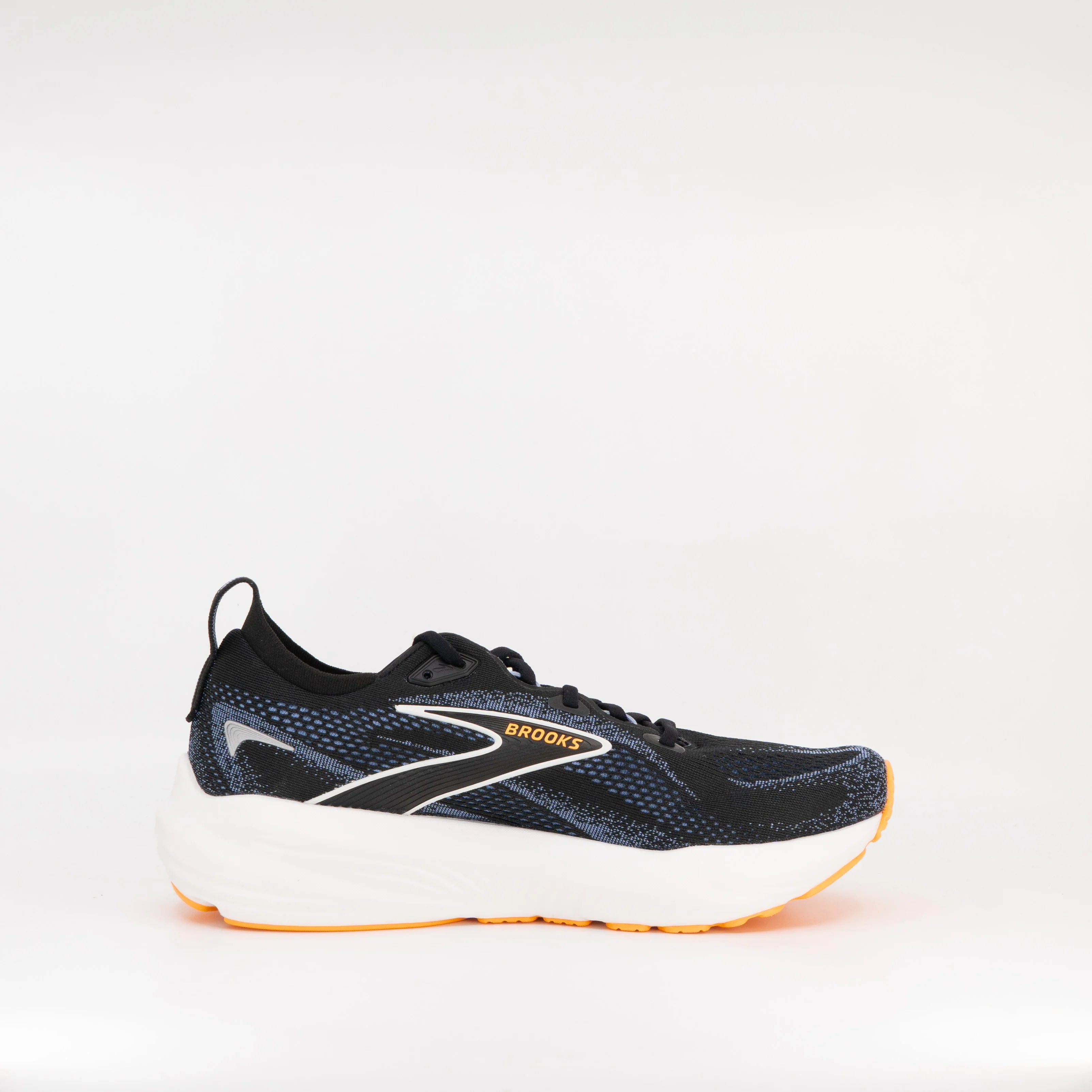 Brooks Glycerin 22 (D Standard) Mens Black/Country Blue/Orange Pop - Image 3