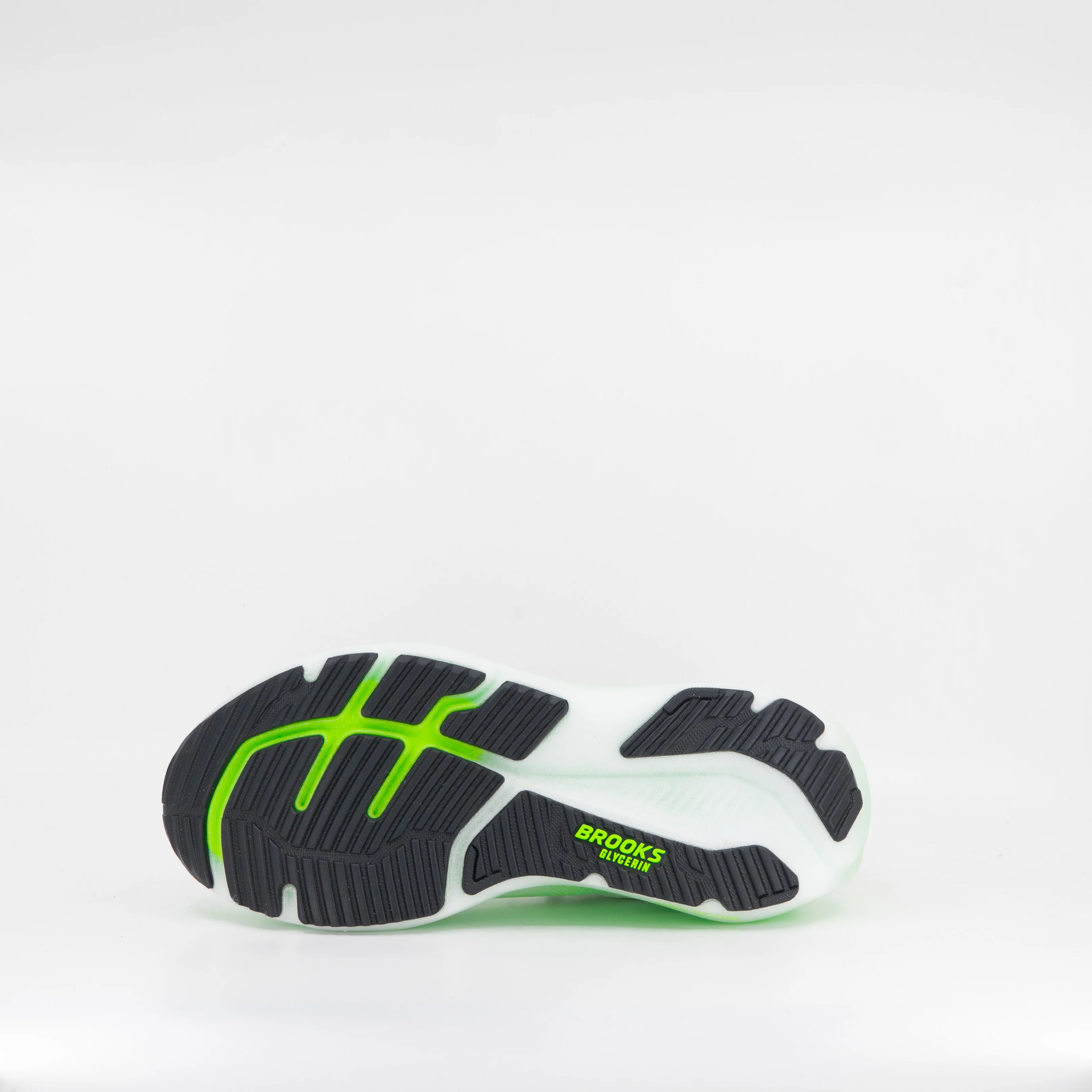 Brooks Glycerin 23 (D Standard) Mens White/Phantom/Green Gecko - Image 4