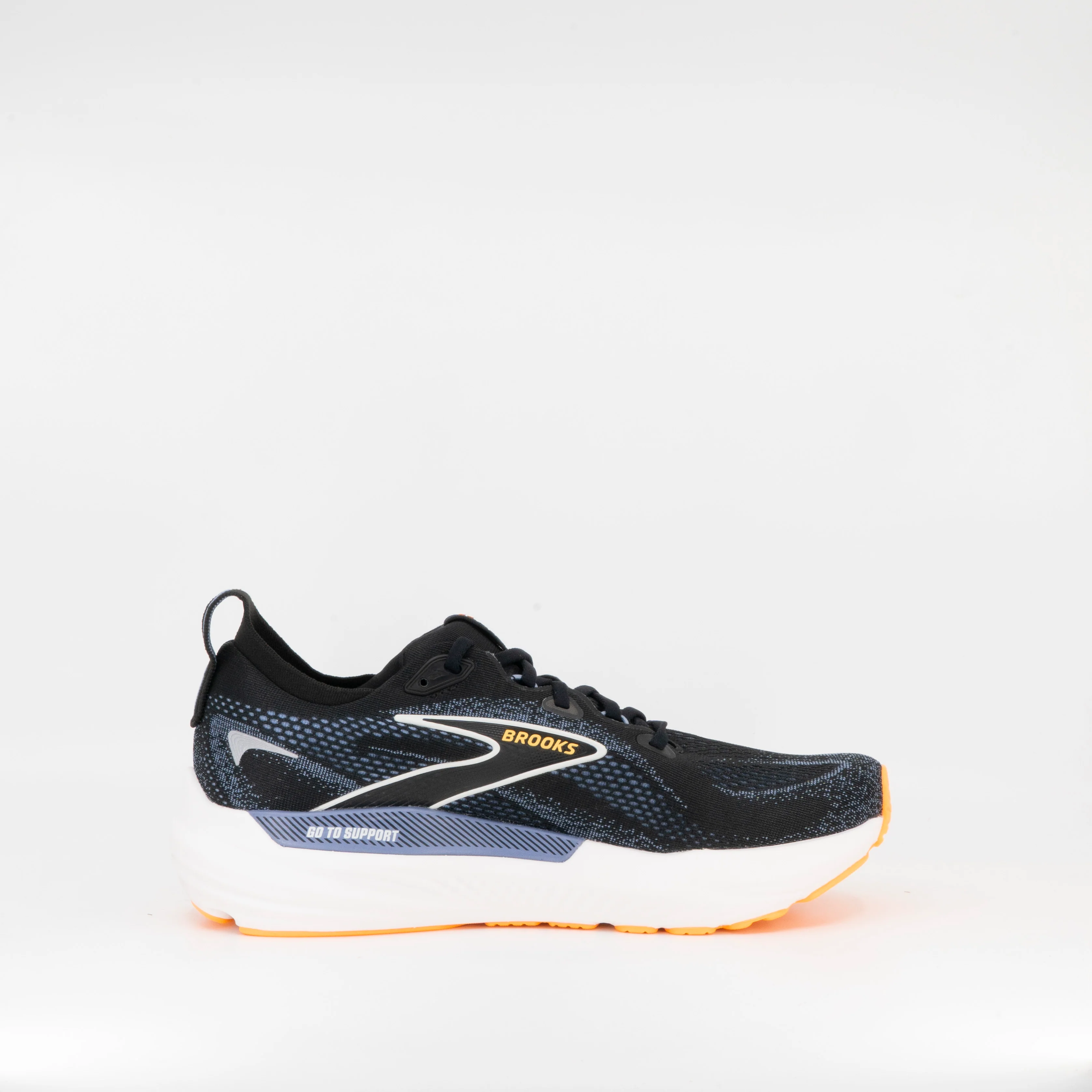 Brooks Glycerin GTS 22 (D Standard) Black/Country Blue/Orange Pop - Image 2