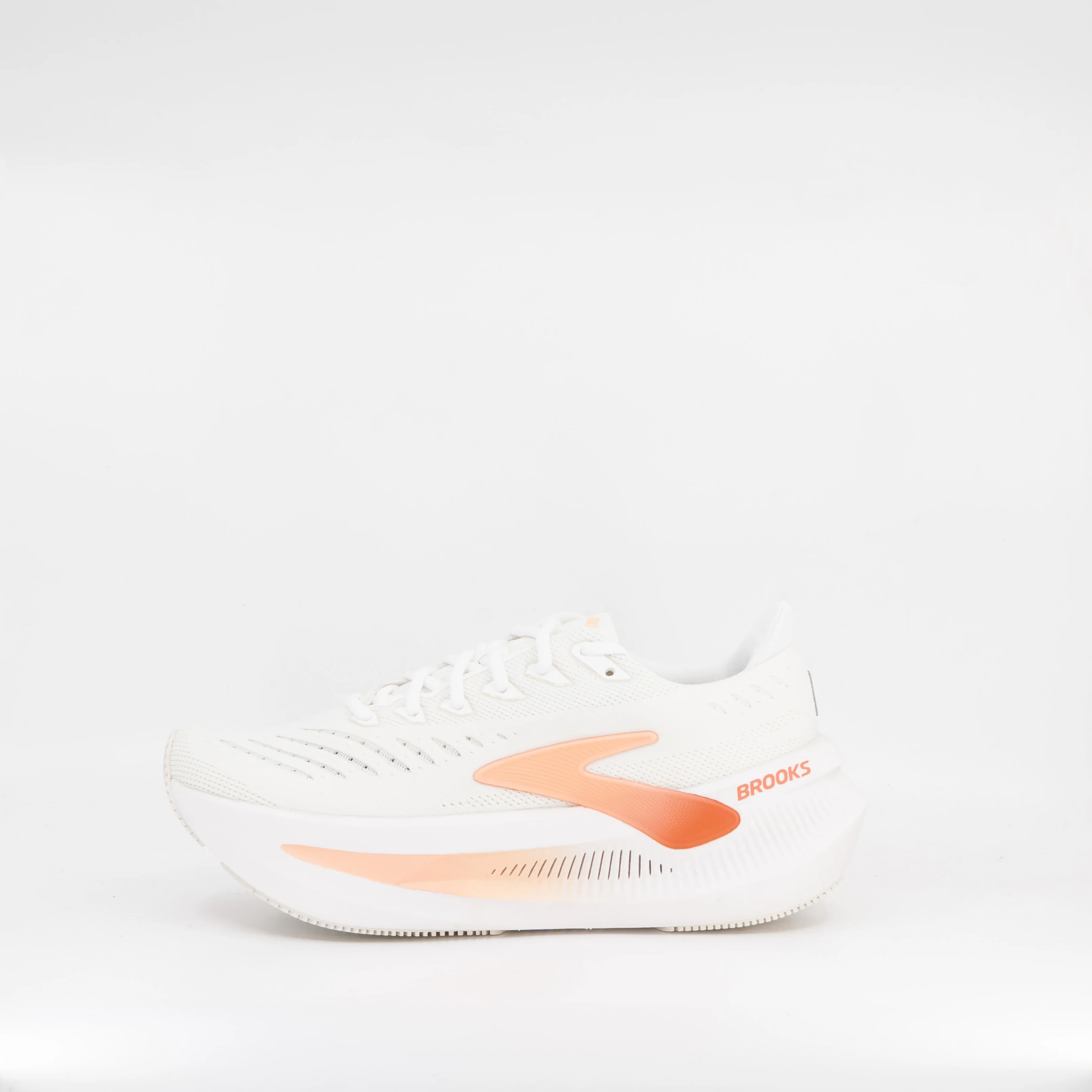 Brooks Glycerin Max 2 (B Standard) Womens White/Coral/Peach - Image 2