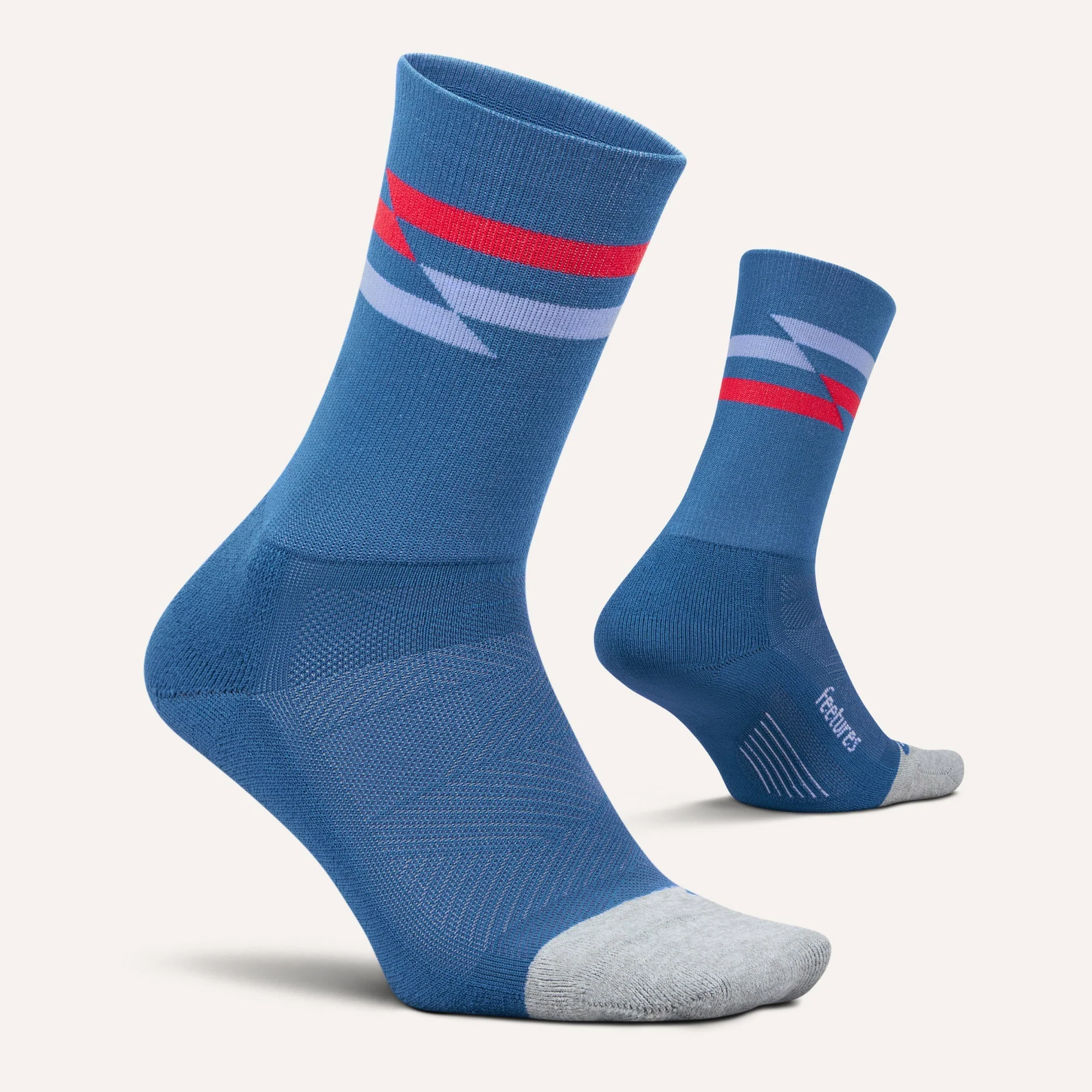Feetures Elite Light Cushion Mini Crew Blue Track - Image 2