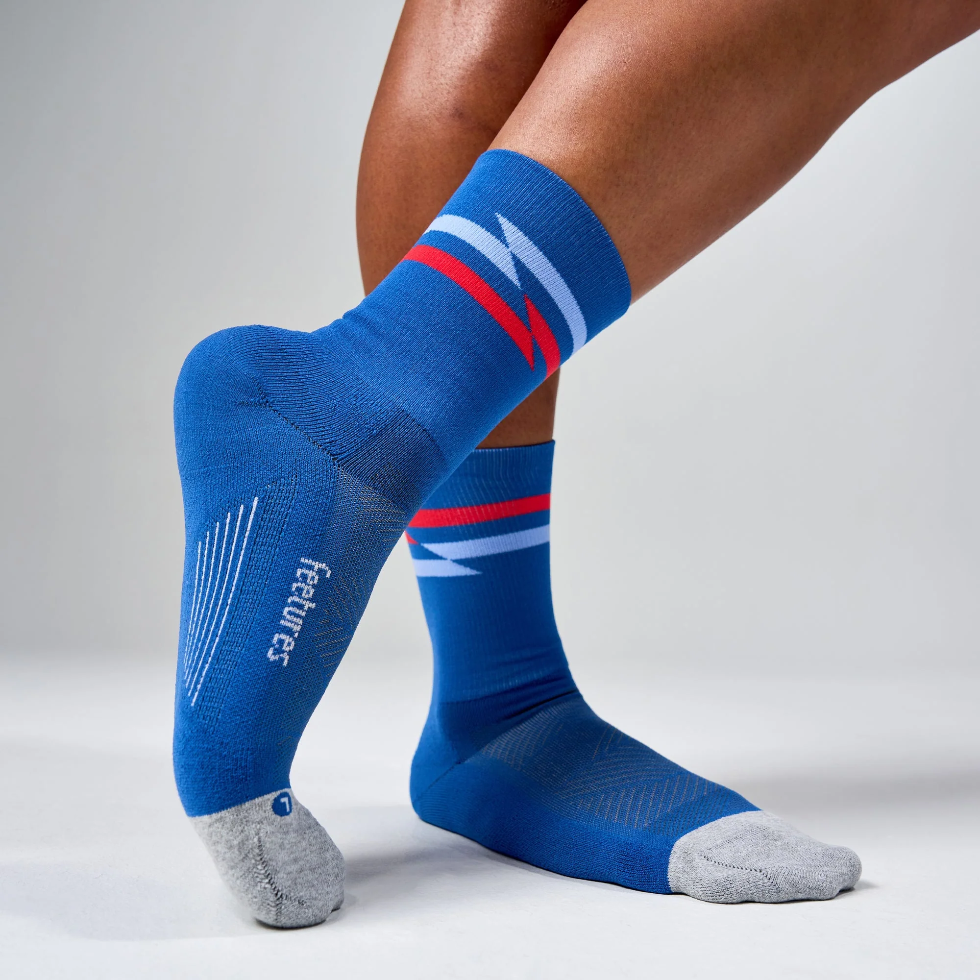Feetures Elite Light Cushion Mini Crew Blue Track - Image 3