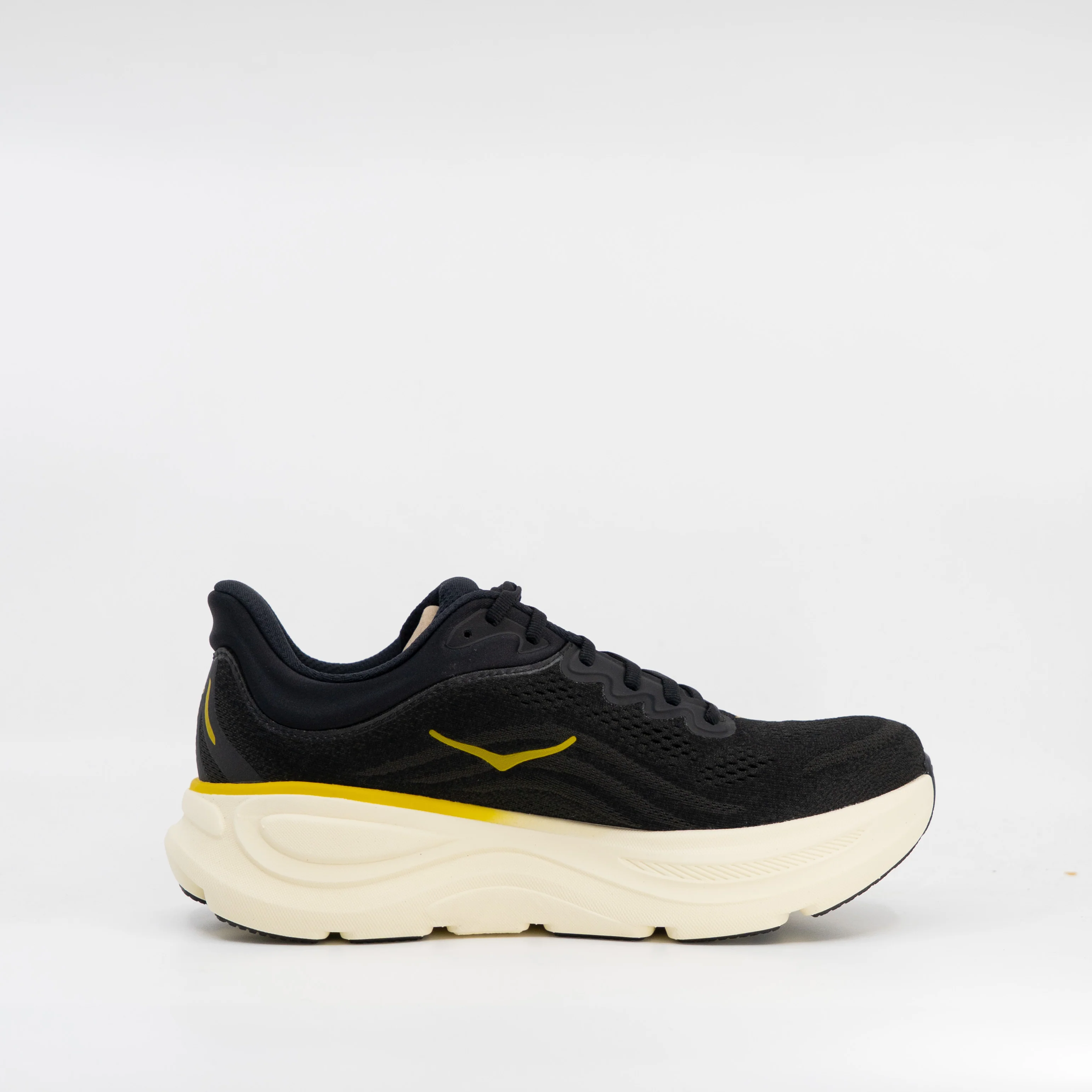 Hoka Bondi 9 (2E Wide) Mens Carbon Black/Yellow Gold - Image 3
