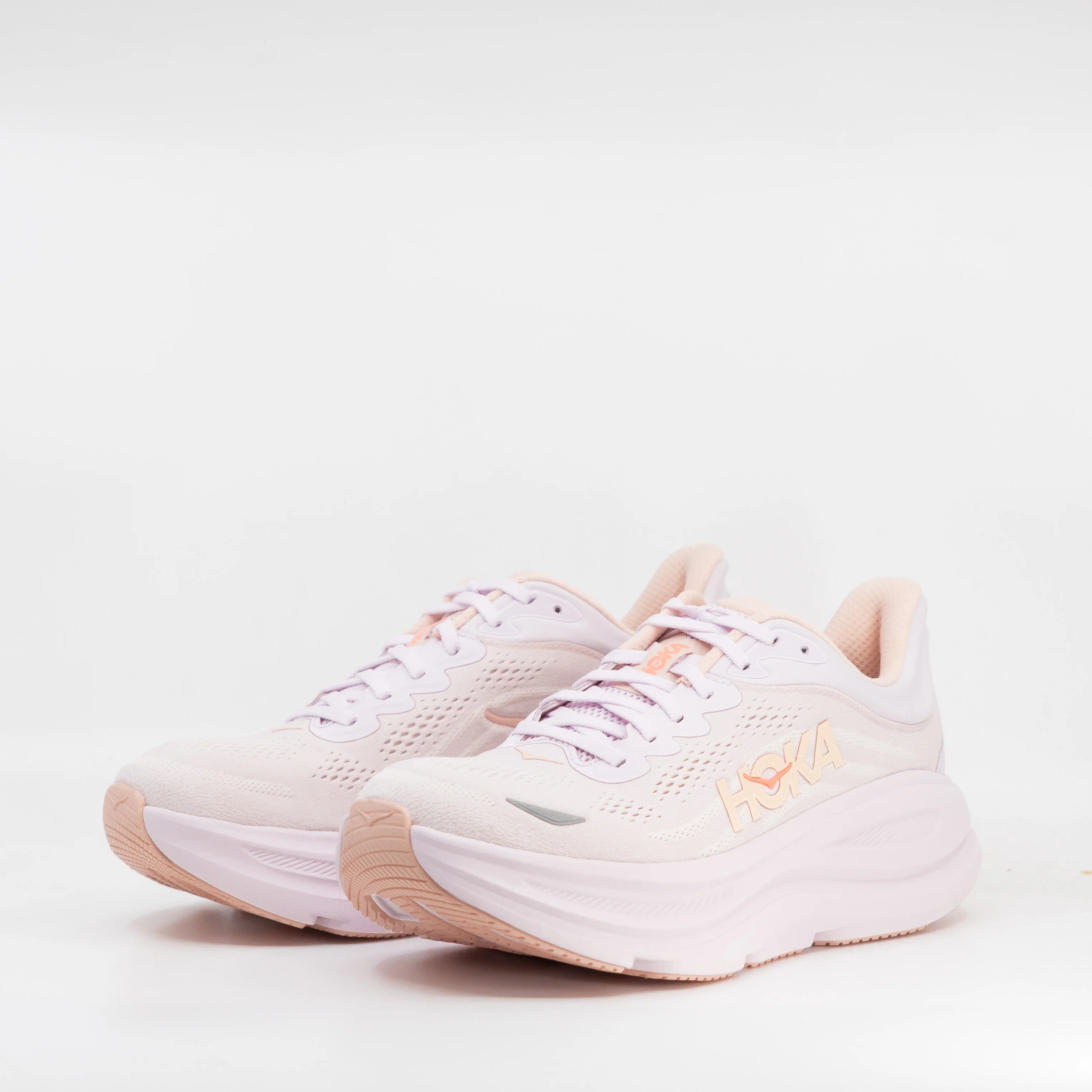 Hoka Bondi 9 (B Standard) Womens Lilac Cream/Tangerine Glow