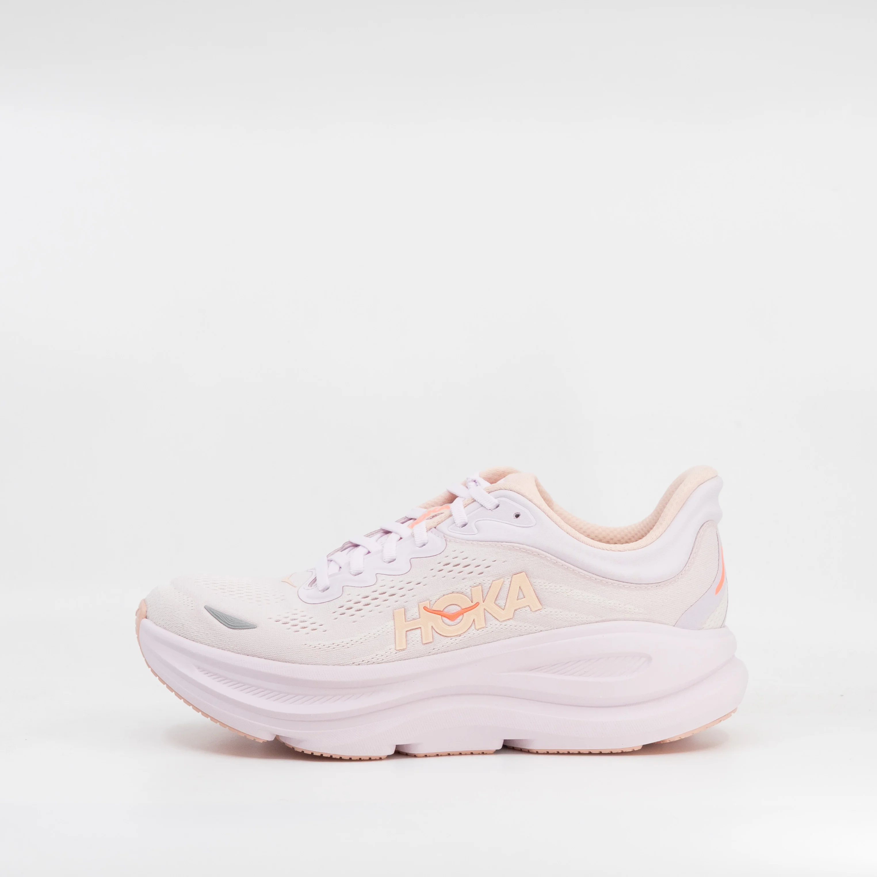 Hoka Bondi 9 (D Wide) Womens Lilac Cream/Tangerine Glow - Image 2
