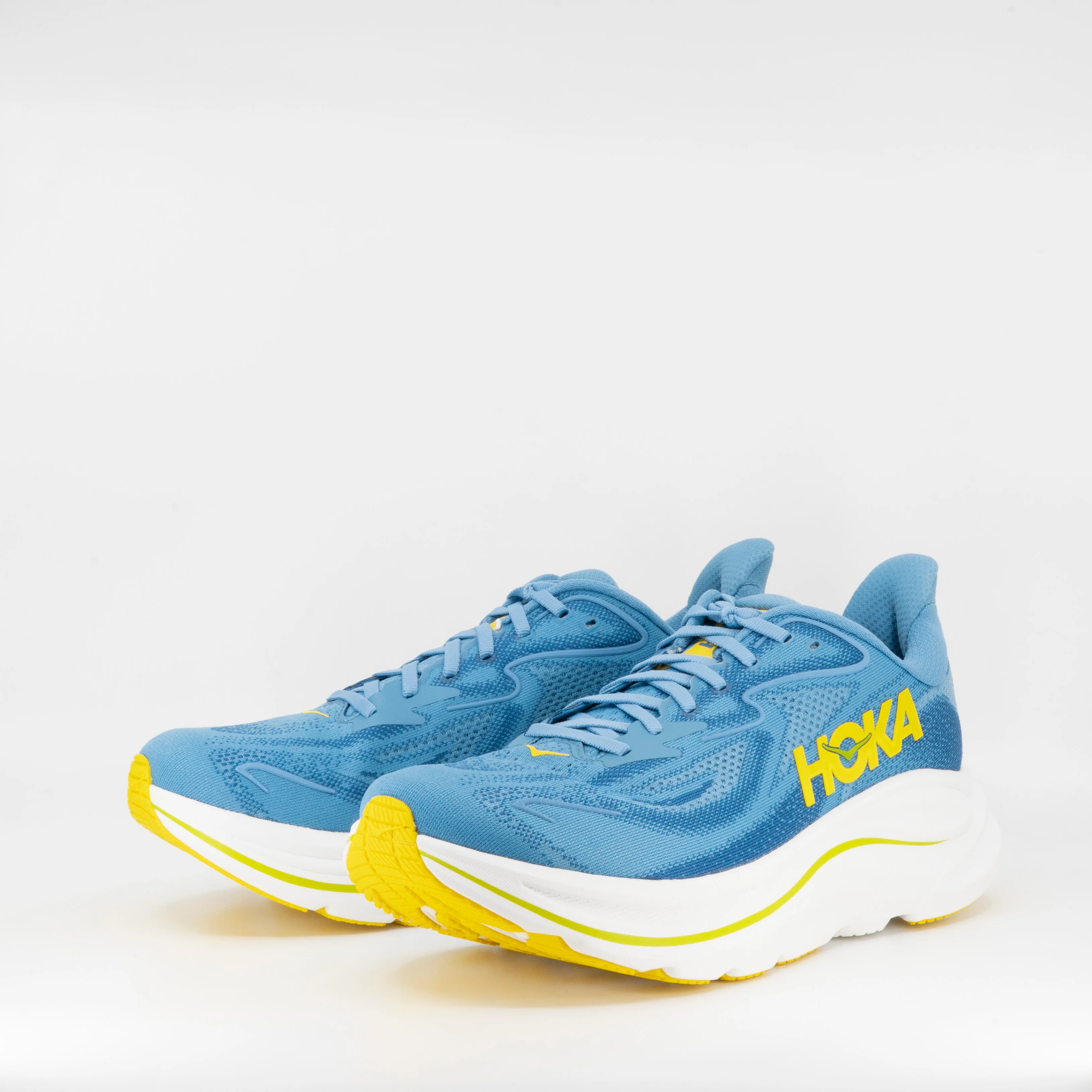 Hoka Clifton 10 (D Standard) Mens Alpine Blue/Foggy Night