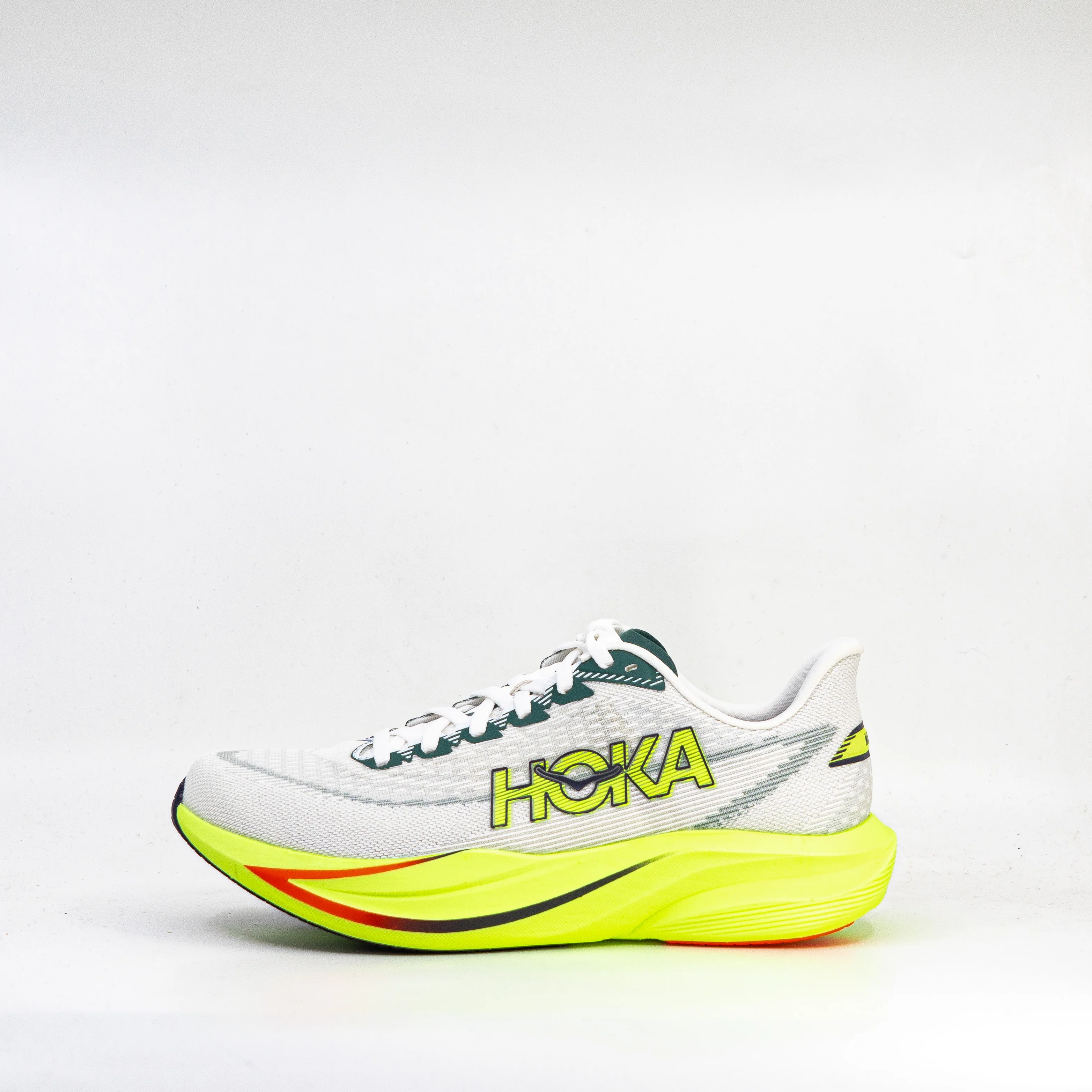 Hoka Mach 7 (B Standard) Womens Frost/Neon Yuzu - Image 2