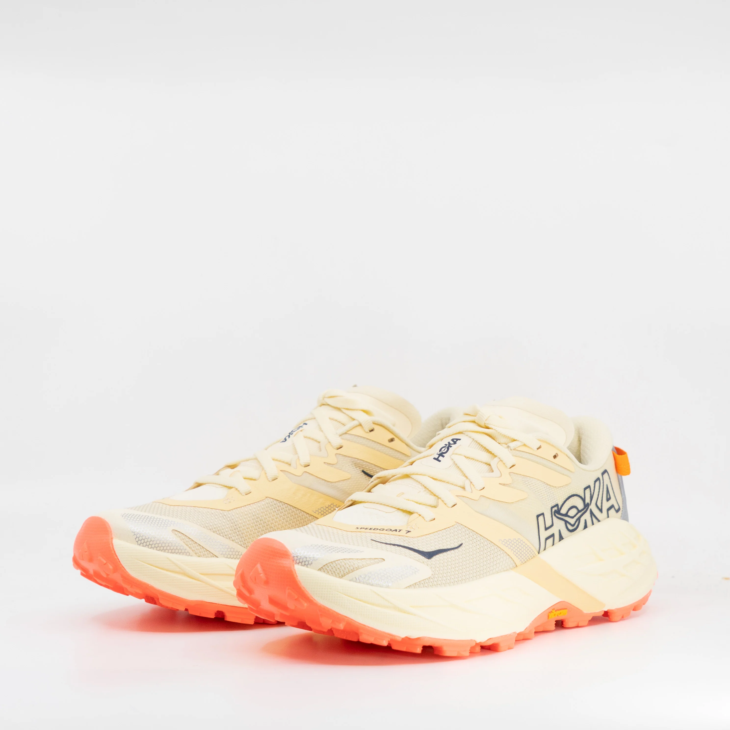 Hoka Speedgoat 7 (B Standard) Womens Vintage Yellow/Neon Flame