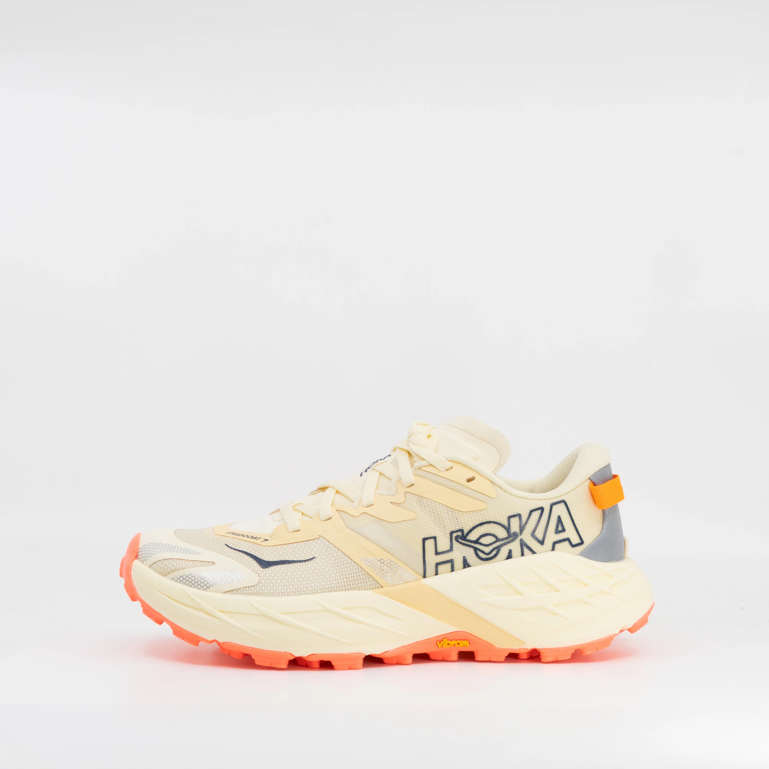 Hoka Speedgoat 7 (B Standard) Womens Vintage Yellow/Neon Flame - Image 2