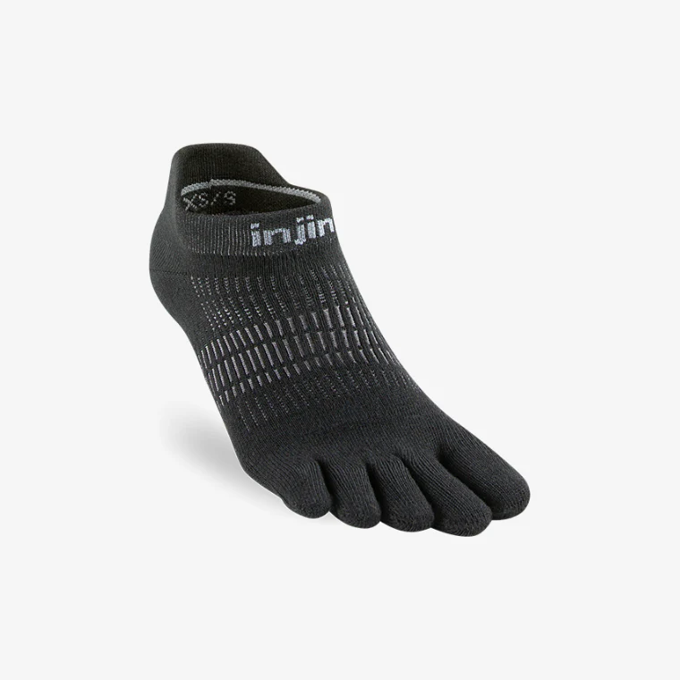Ininji Womens Run Lightweight No-Show - Black