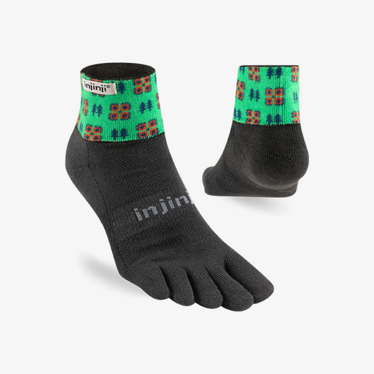 Injinji Artist Designed Mens Mini-Crew Evergreen - Image 2