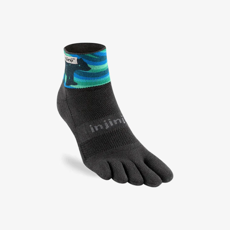 Injinji Artist Designed Mens Trail Mini-Crew Aurora