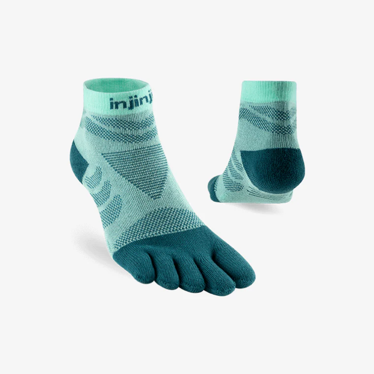 Injinji Ultra Run Womens Performance Midweight Mini Crew Glacier - Image 2