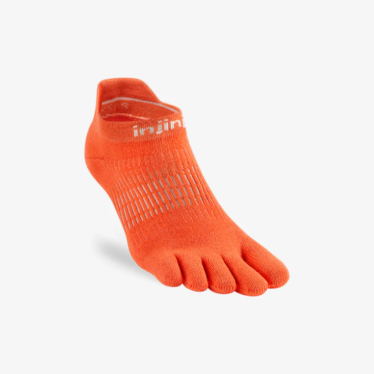 Injinji Womens Run Lightweight No-Show - Grapefruit