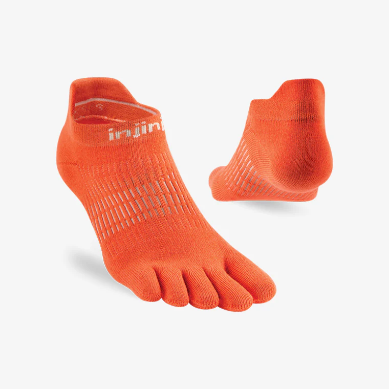 Injinji Womens Run Lightweight No-Show - Grapefruit - Image 2