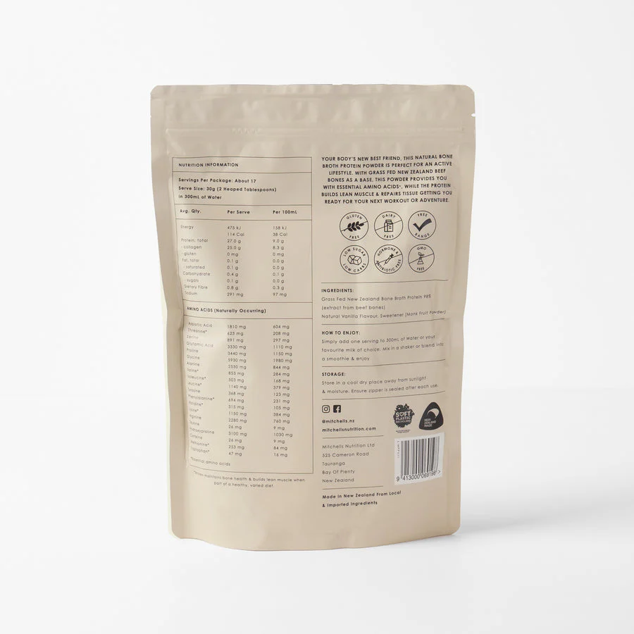 Mitchells Bone Broth Protein Powder 500g - Image 10