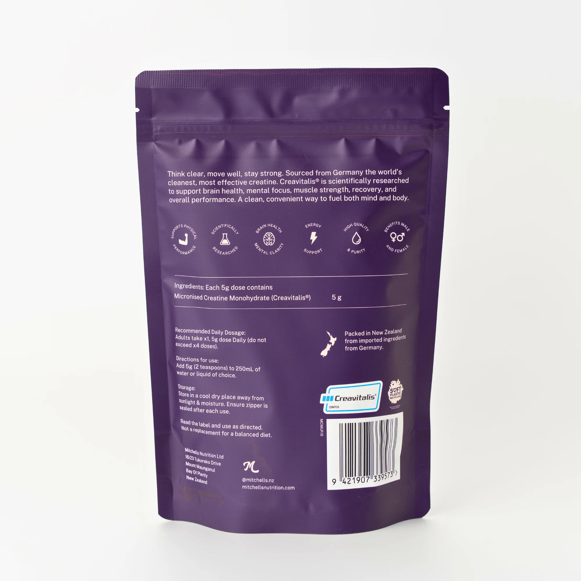 Mitchells Creavitalis Creatine Monohydrate 200g - Image 2