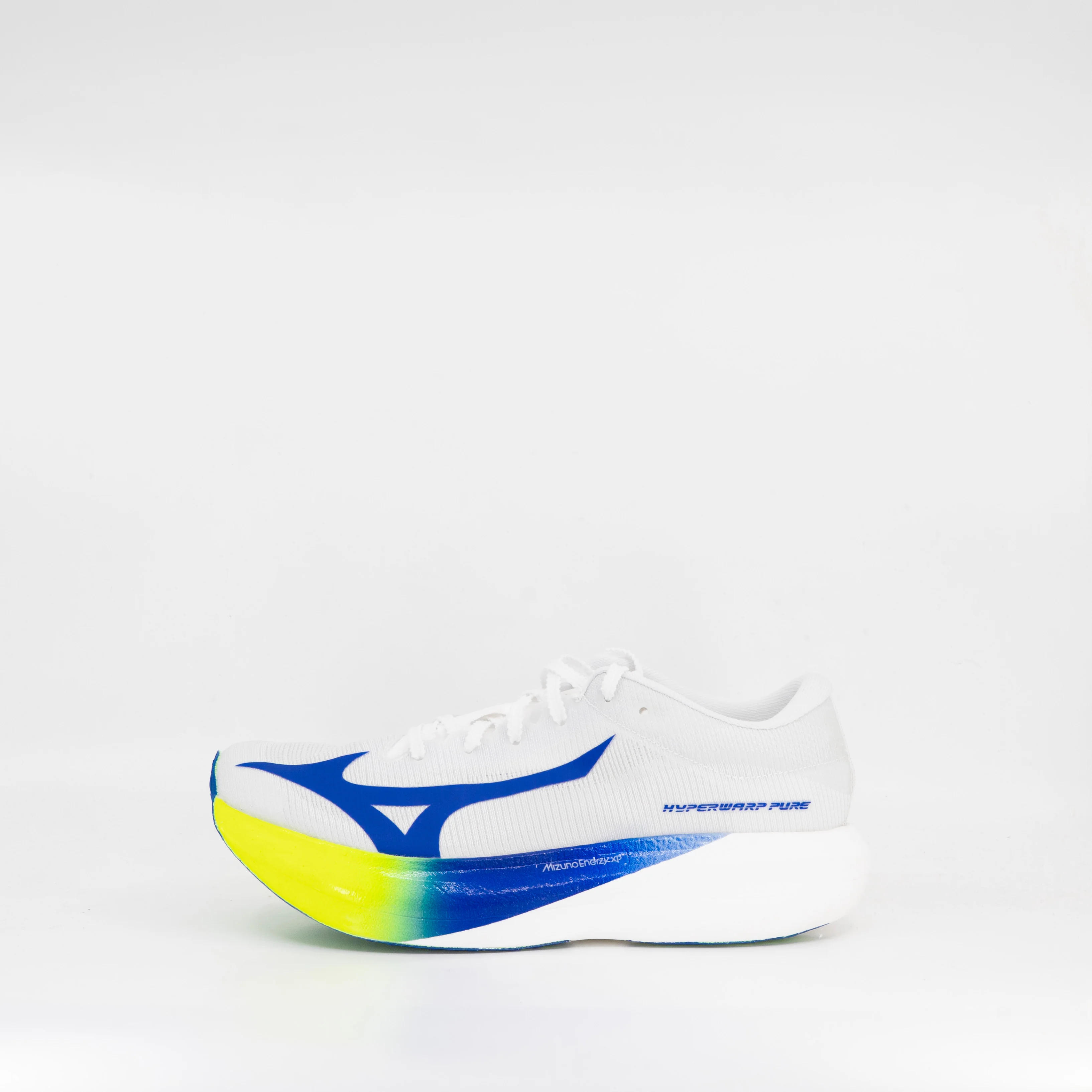 Mizuno Hyperwarp Pure (D Width) Unisex White/ Lightning Yellow/ Dazzling Blue - Image 2