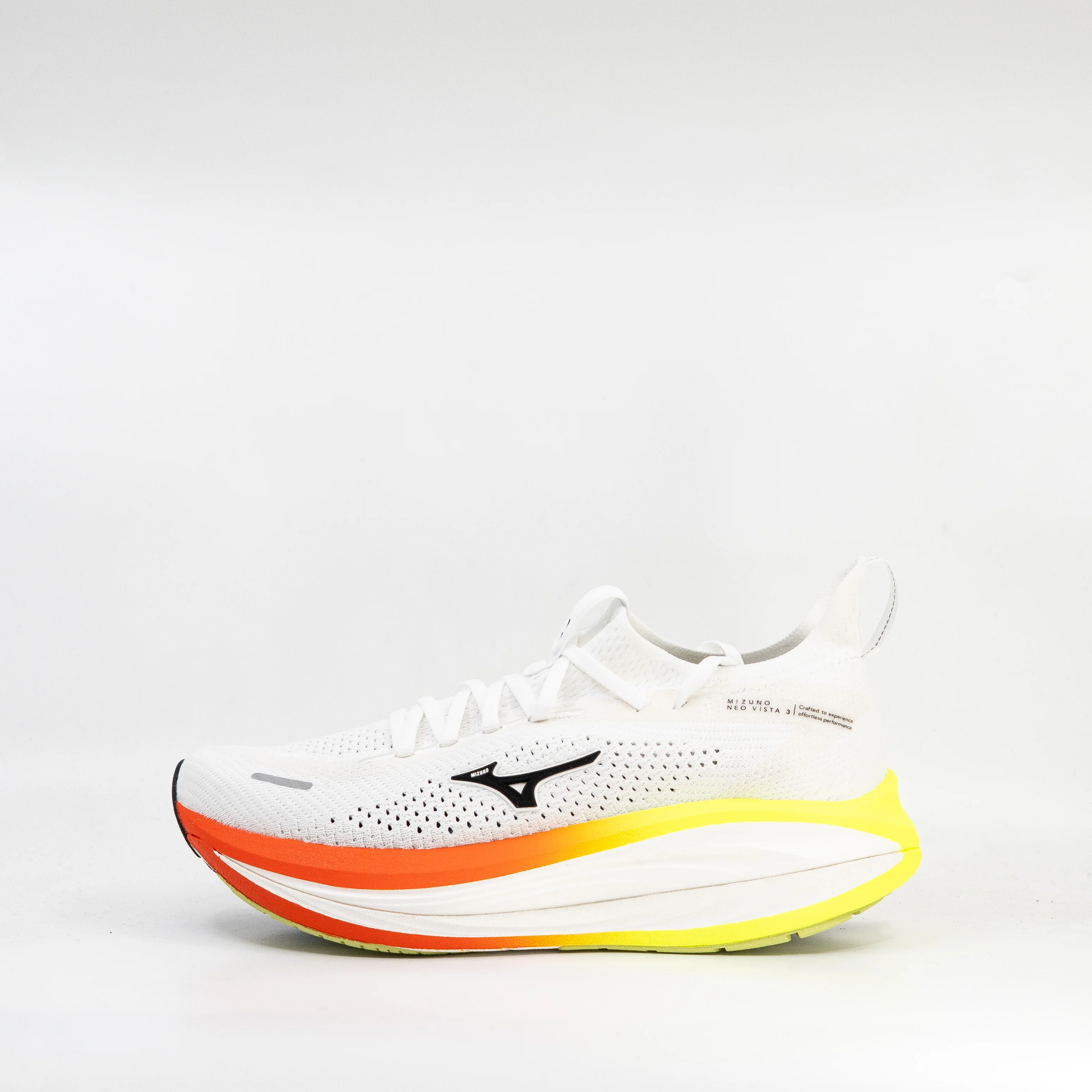 Mizuno Neo Vista 3 (D Standard) Mens. White/Black/Orange - Image 2