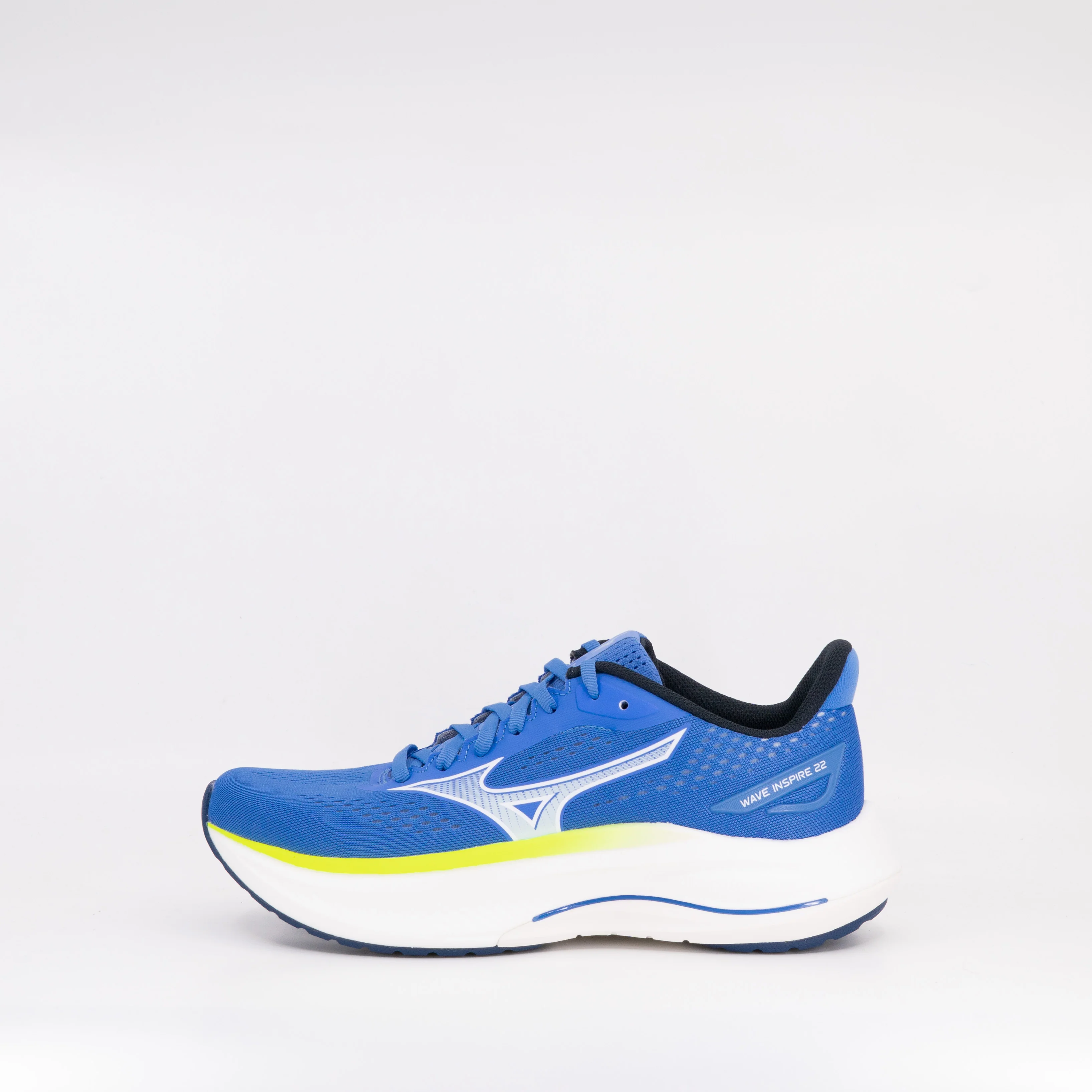 Mizuno Wave Inspire 22 (D Wide) Womens Ultramarine/ White/ Lightning Yellow - Image 2