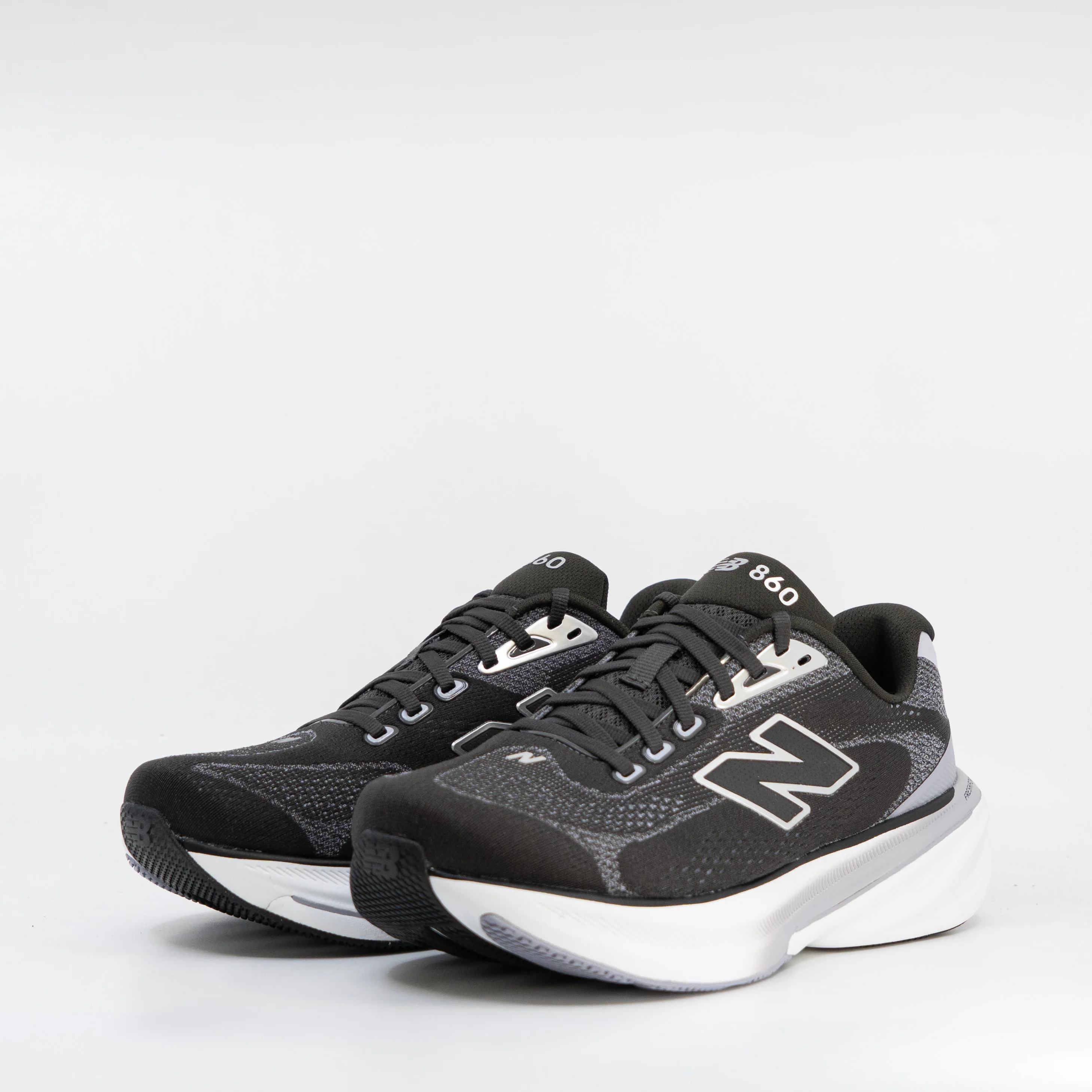New Balance 860v15 (2E Extra Wide) Womens Black/White/Smoked Violet