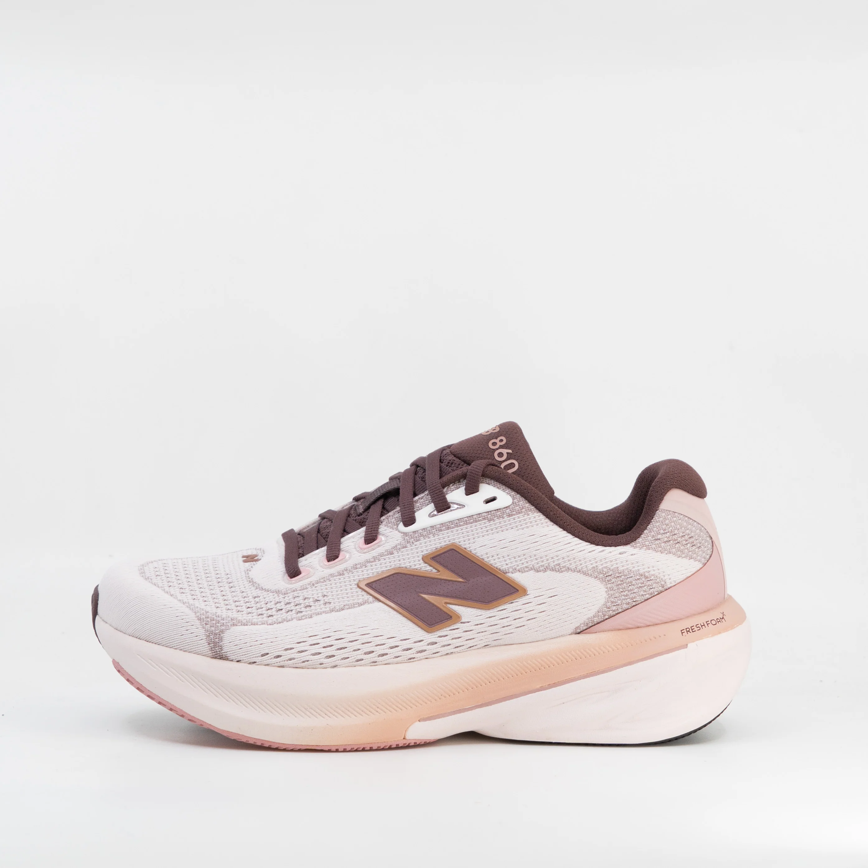 New Balance 860v15 (B Standard) Womens Pink/Cherry Leather - Image 2