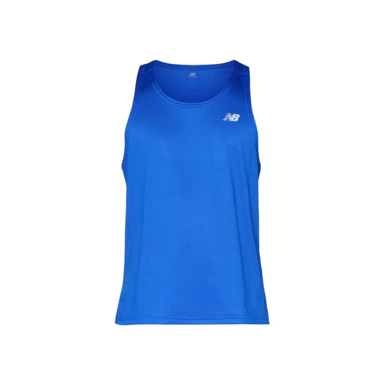 New Balance Athletics Tank Mens Blue Gemstone Heather