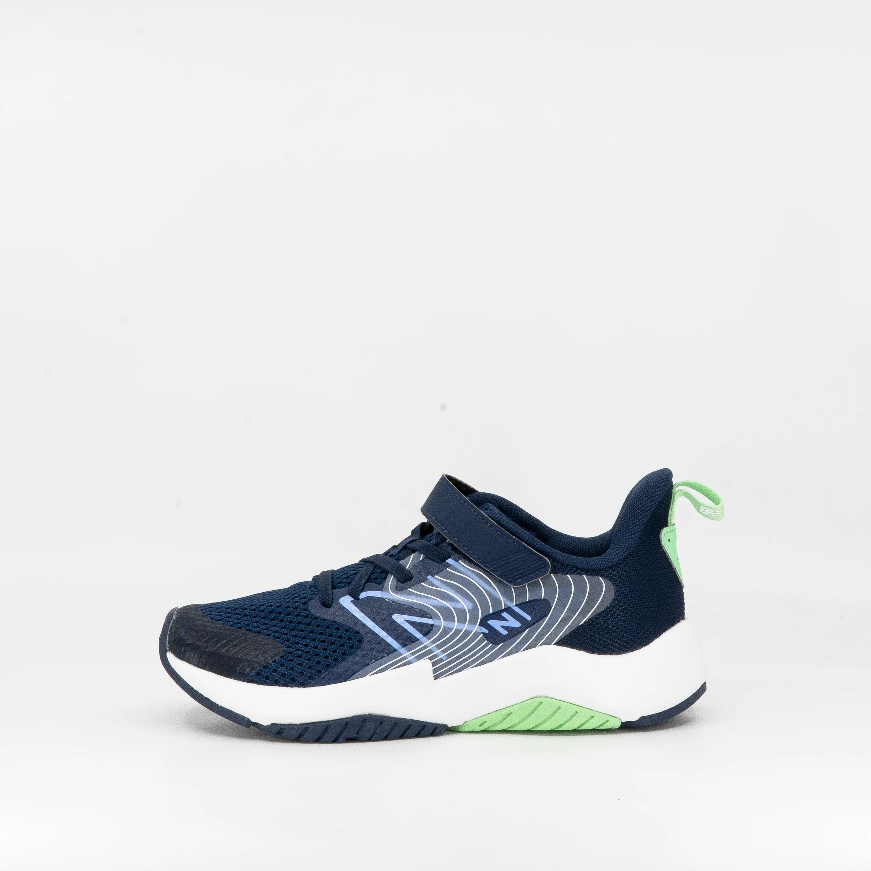 New Balance Rave Run v2 (Kids) Navy Electric Sky Sweetgrass - Image 2