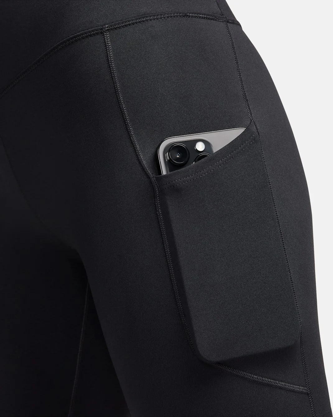 Nike Dri-Fit One 8inch Pocket Short Womens - Black - Image 7