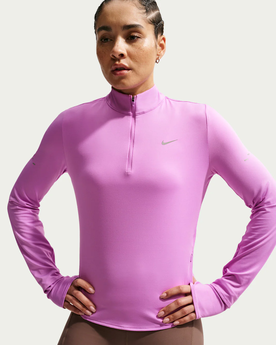 Nike Swift DriFit Half Zip Top Womens Light Magenta