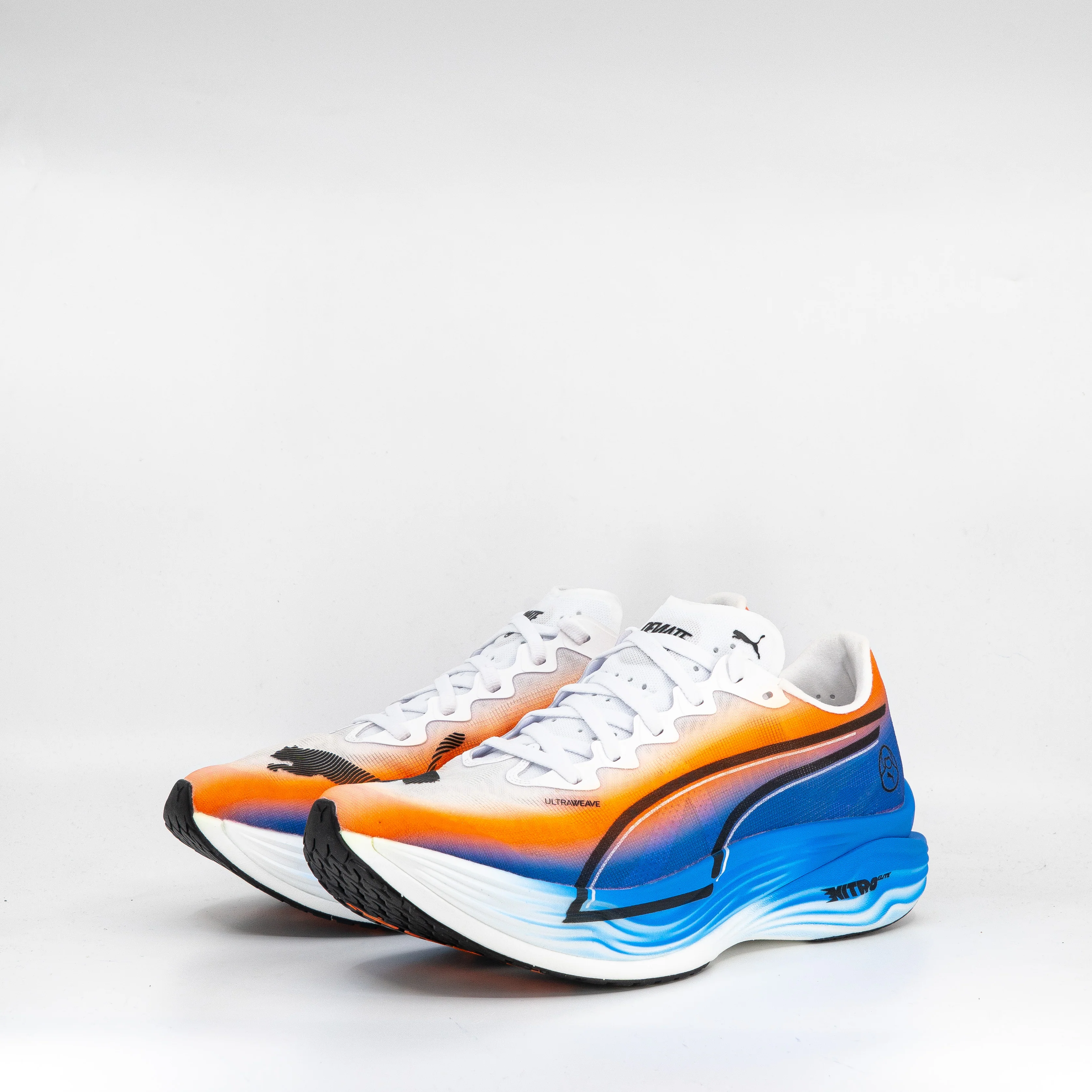 Puma Deviate Nitro Elite 3 Ekiden (D Standard) Mens White/Heat Fire/Black