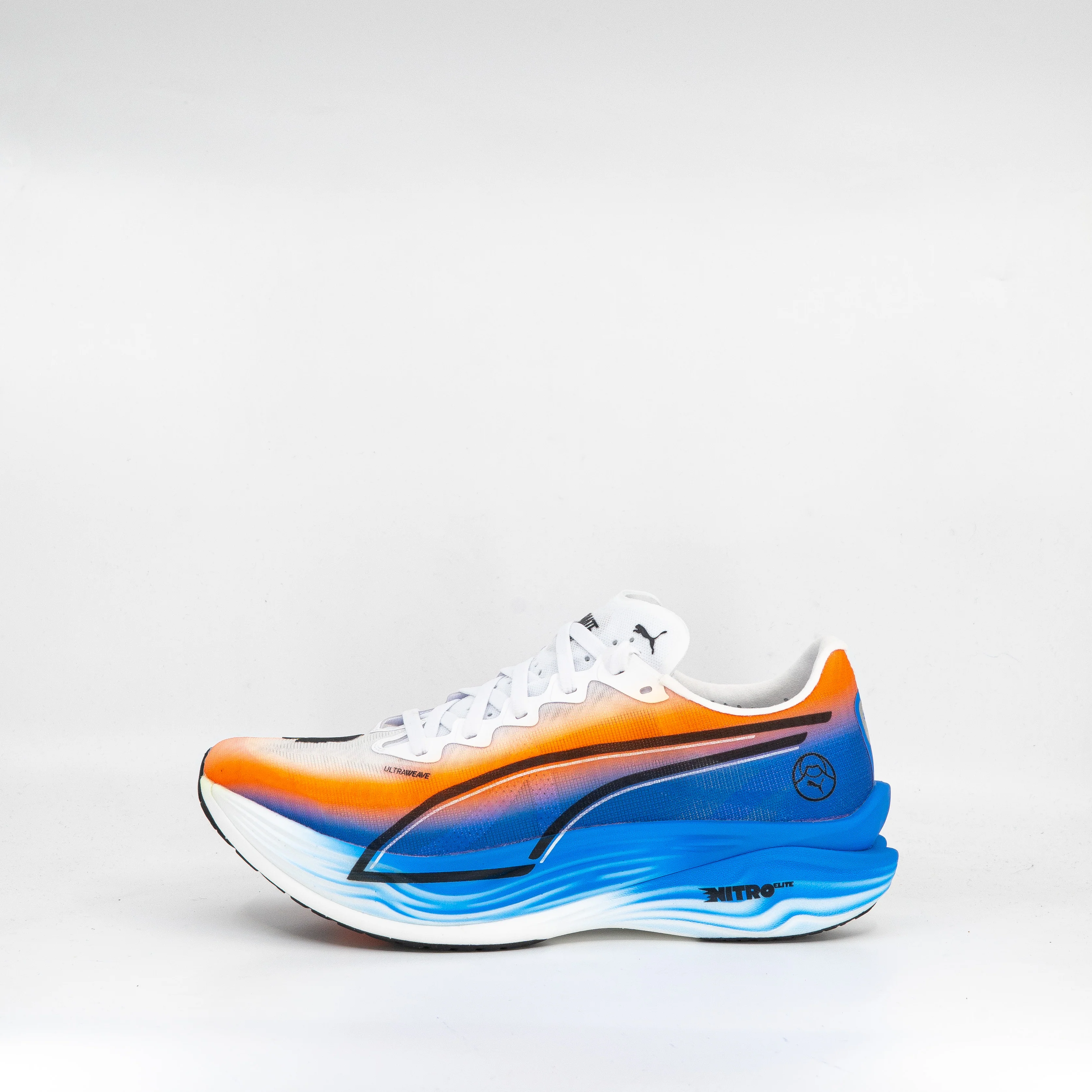 Puma Deviate Nitro Elite 3 Ekiden (D Standard) Mens White/Heat Fire/Black - Image 2